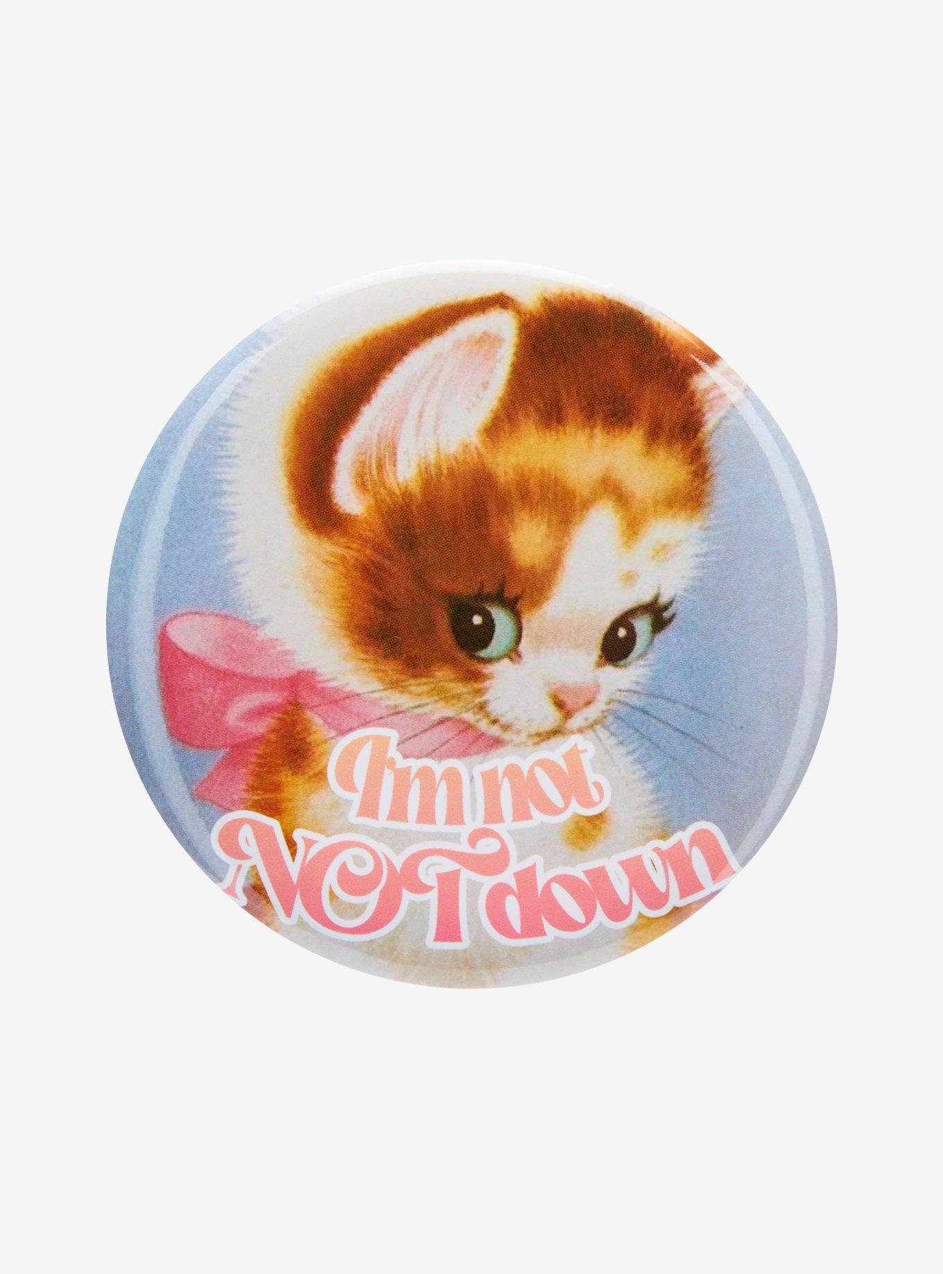 Not Not Down Cat 3 Inch Button, , hi-res