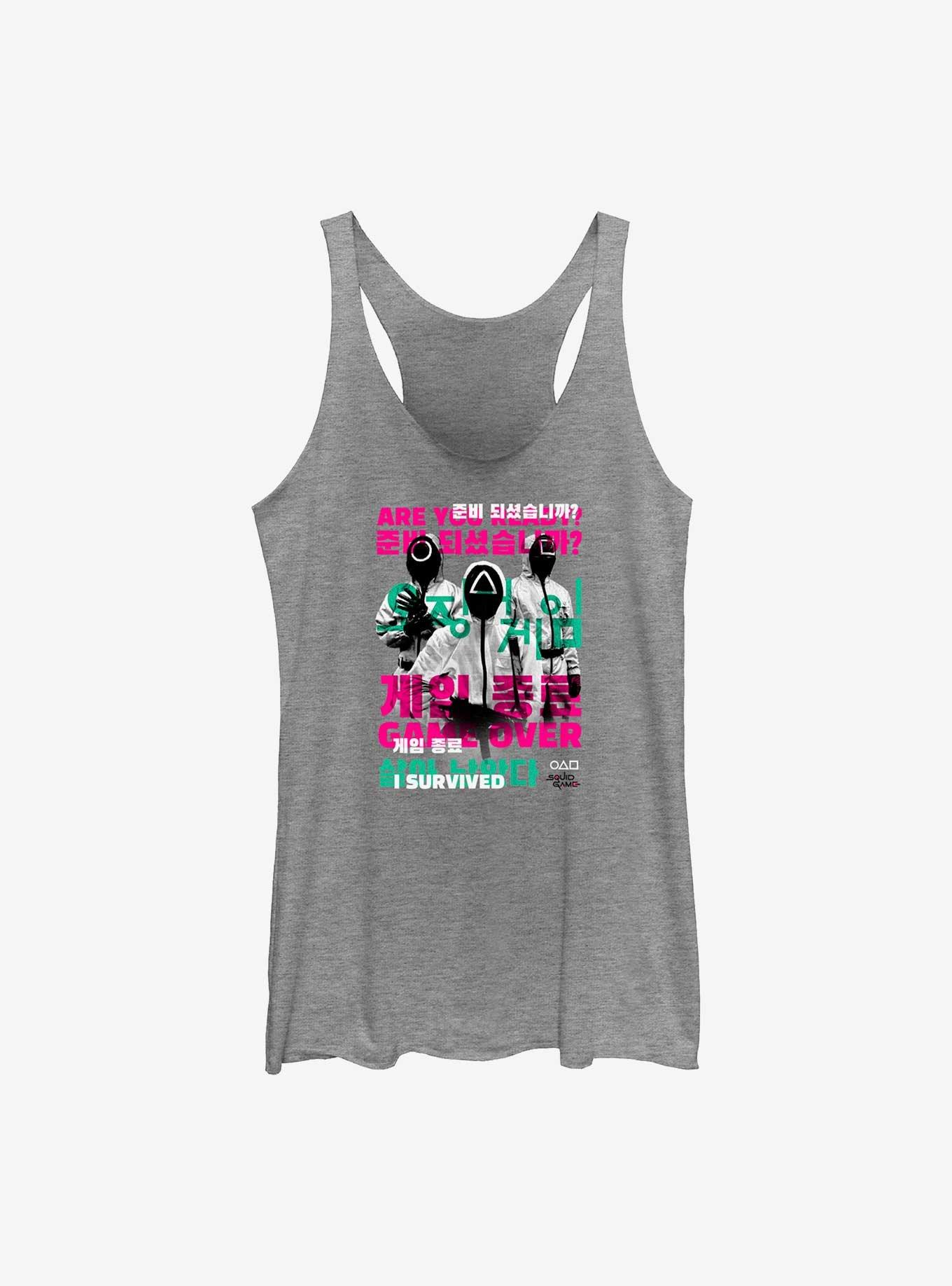 Squid Game Game Over I Survived Womens Tank, GRAY HTR, hi-res