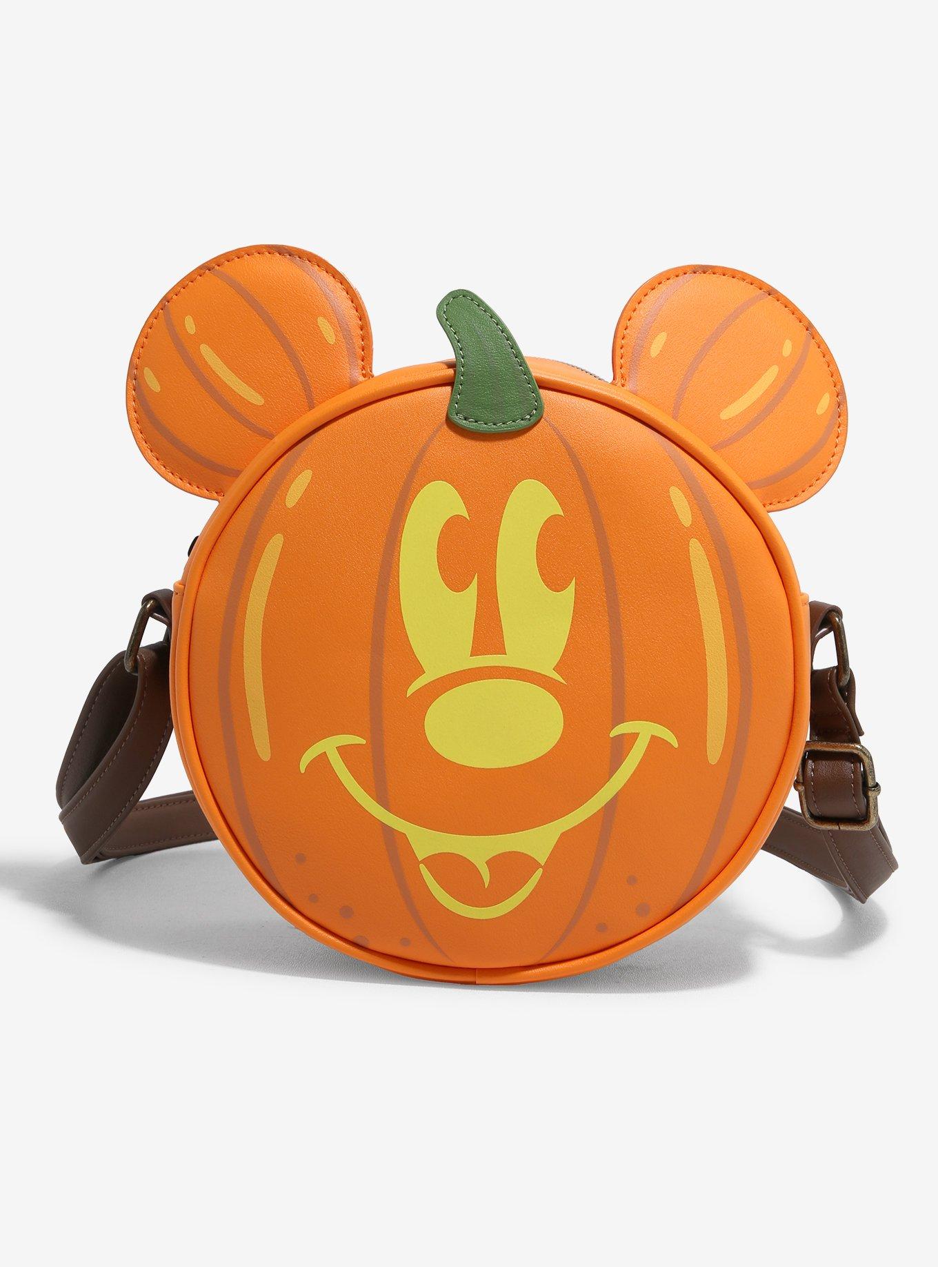 Loungefly Mickey Mouse Glow-In-The-Dark Pumpkin Crossbody Bag, , hi-res