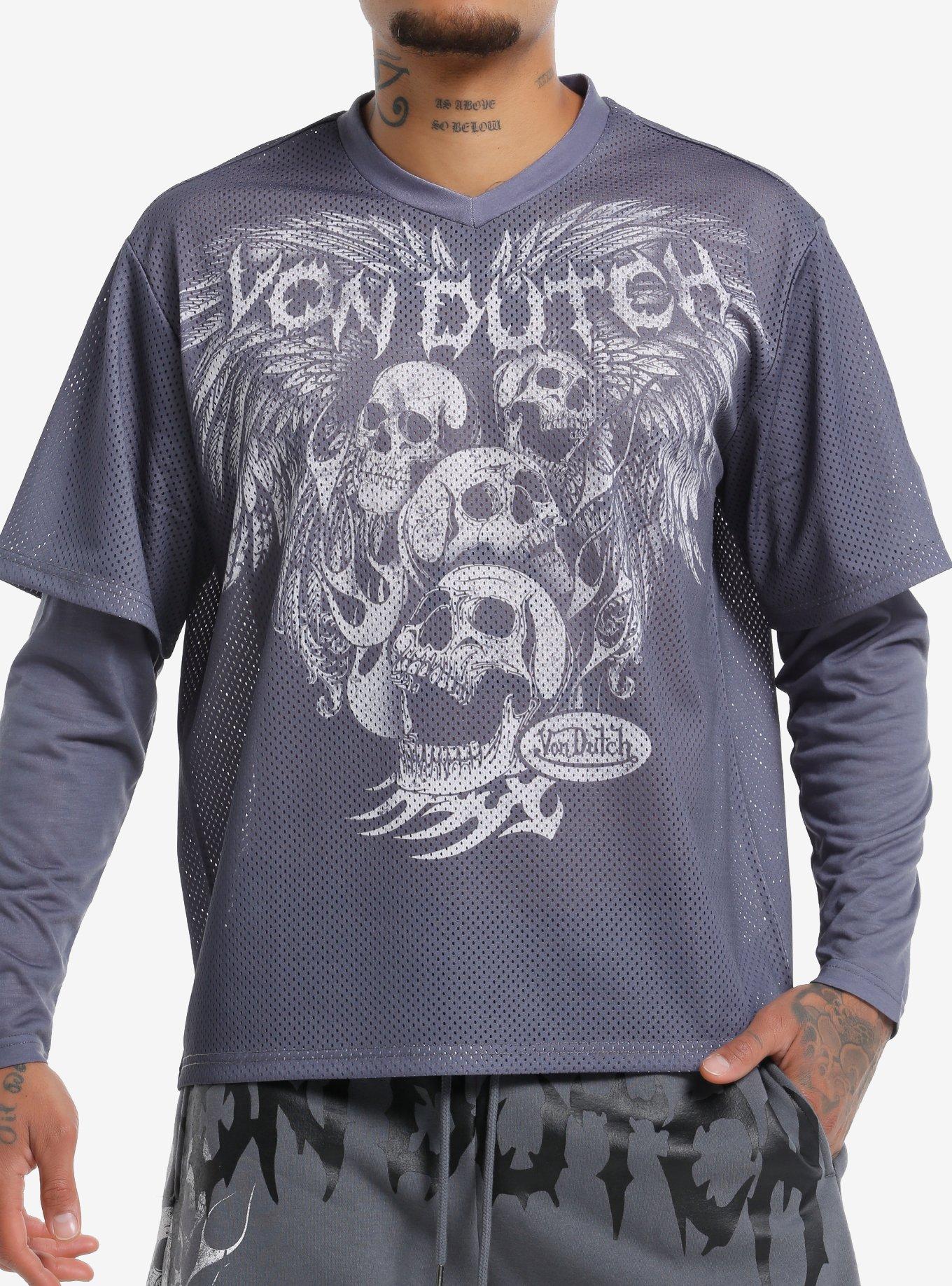 Von Dutch Skull Wings Jersey Twofer, , hi-res
