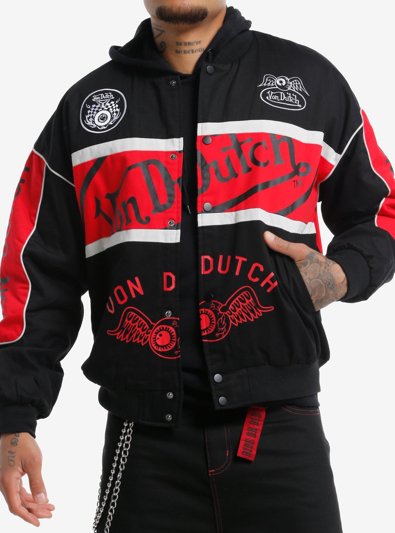 Von Dutch Black Red Racing Jacket Hot Topic