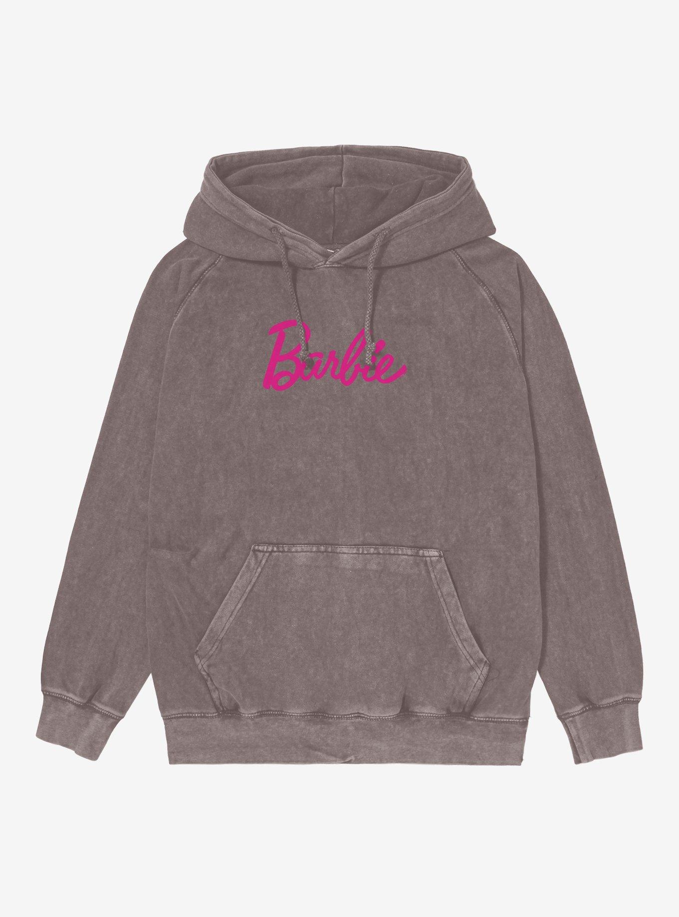 Barbie Barbie Logo Mineral Wash Hoodie Hot Topic