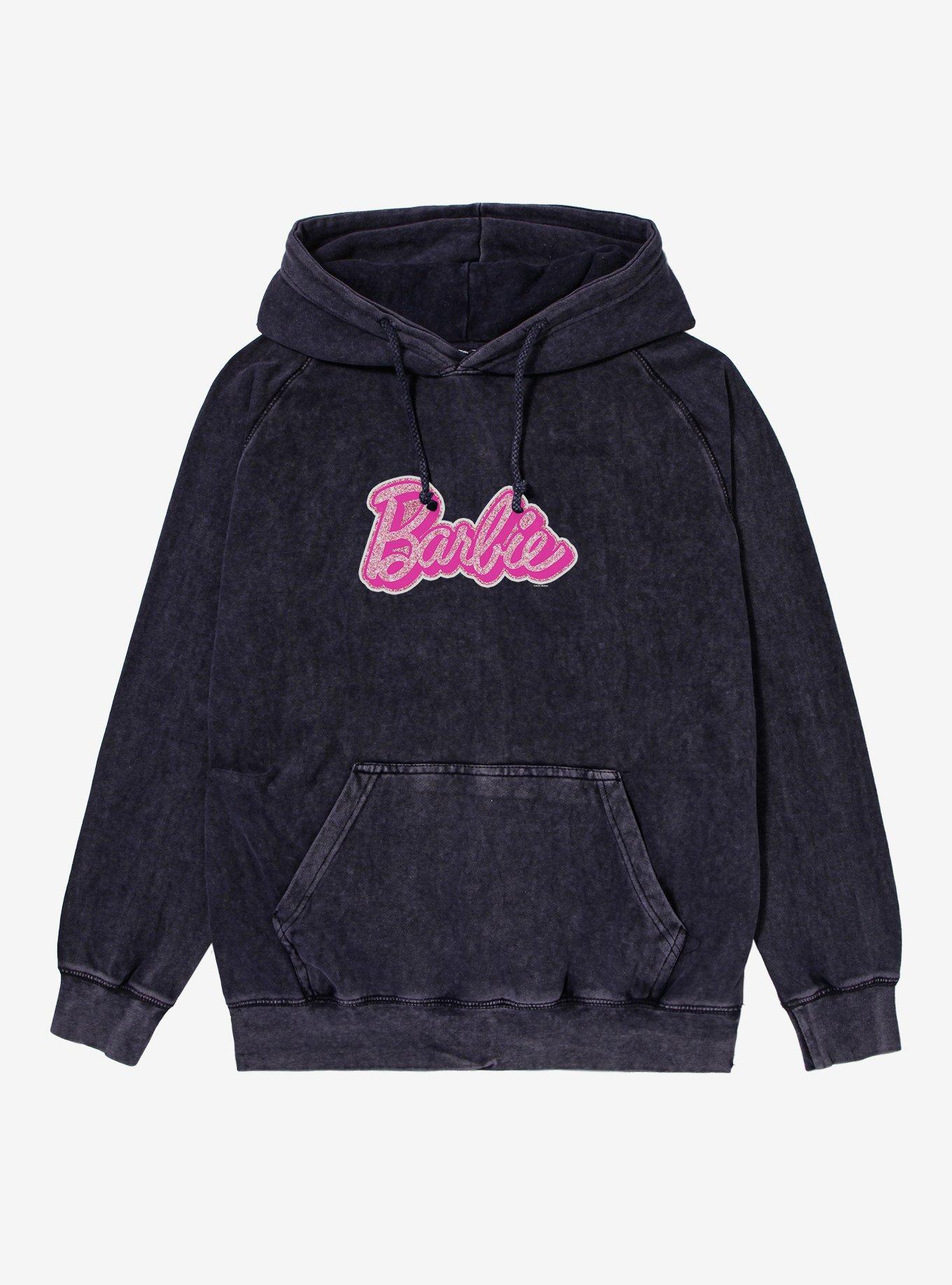 Barbie Giliter Barbie Logo Mineral Wash Hoodie, , hi-res