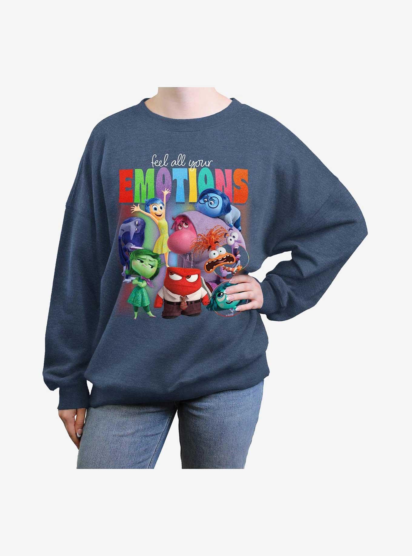 Disney Pixar Inside Out Feel Your Emotions Girls Oversized Sweatshirt, , hi-res