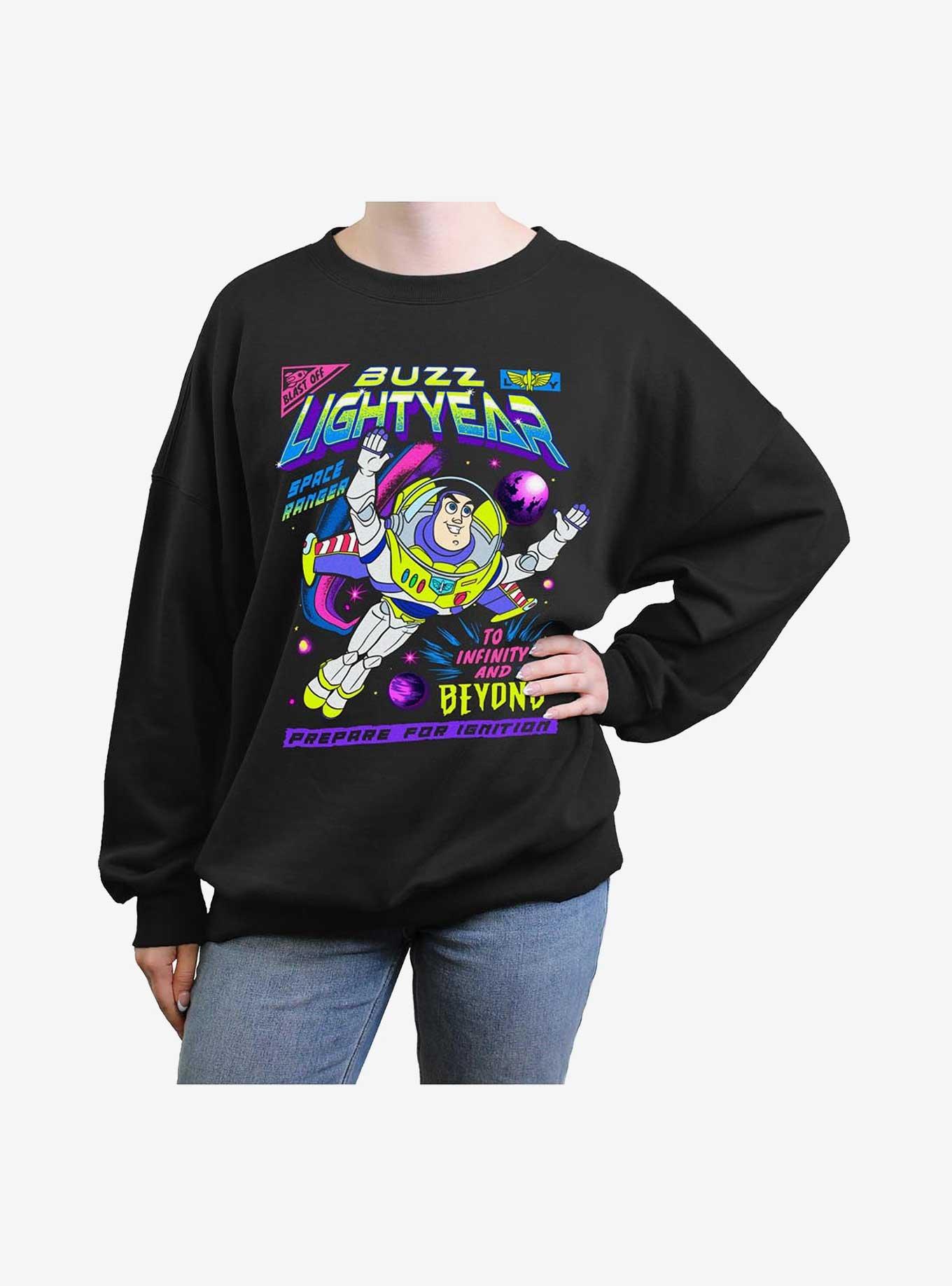 Disney Pixar Toy Story Buzz Comic Girls Oversized Sweatshirt, , hi-res