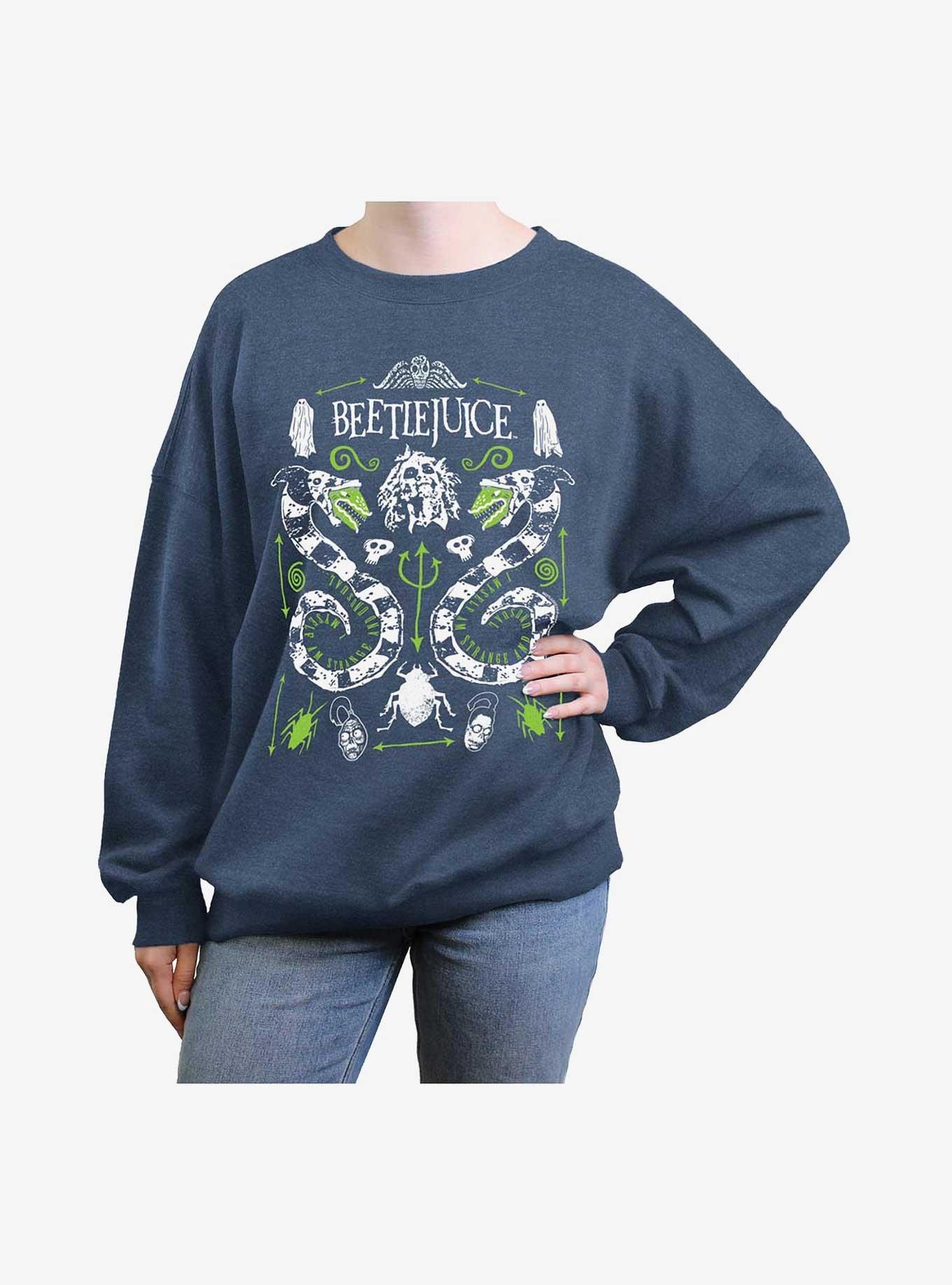 Beetlejuice Sandworm Folk Girls Oversized Sweatshirt, , hi-res