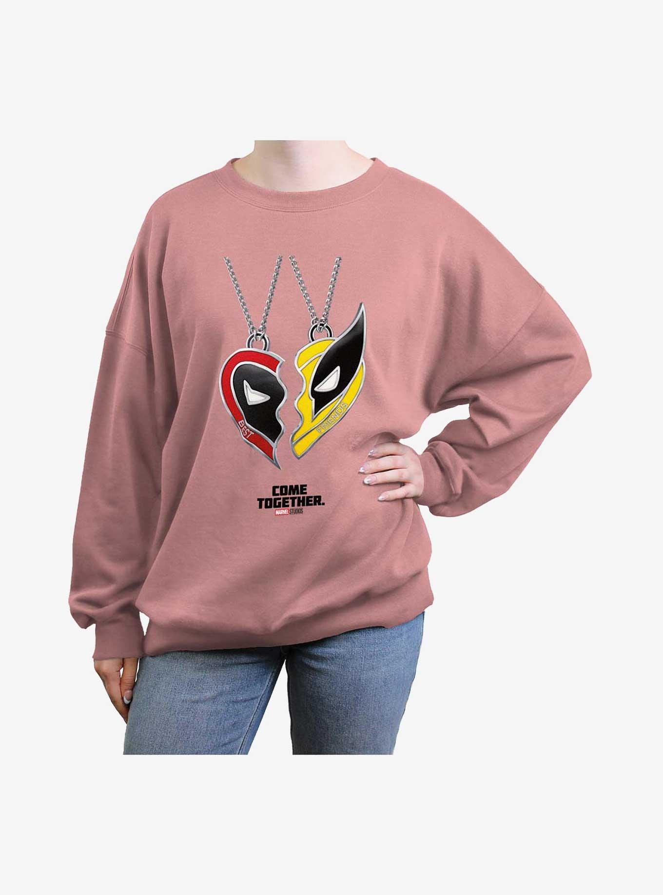 Deadpool 3 Best Friend Necklace Girls Oversized Sweatshirt, , hi-res