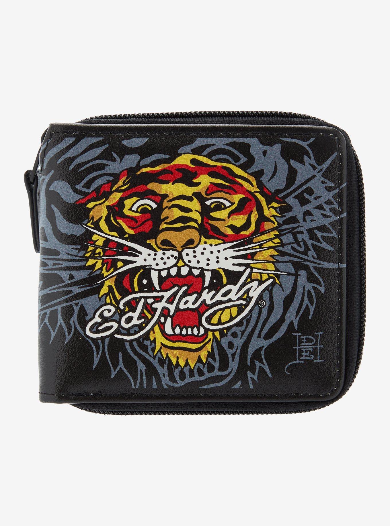 Ed Hardy Tiger Zipper Wallet, , hi-res