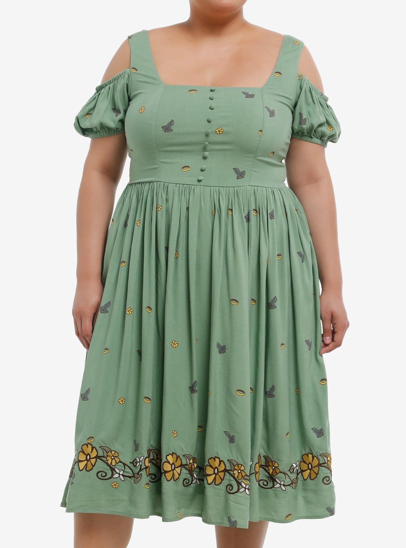 Her Universe The Lord Of The Rings Icons Cold Shoulder Dress Plus Size Her Universe Exclusive, , hi-res