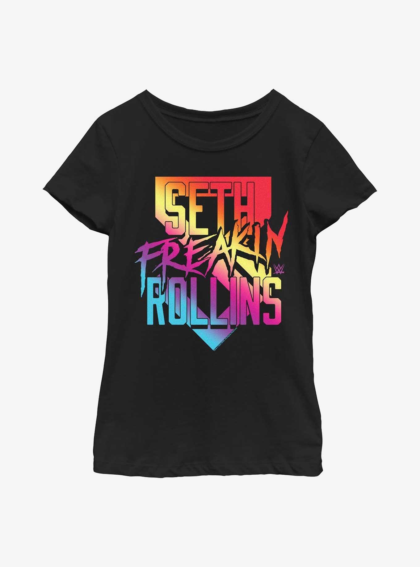 WWE Seth Freakin Rollins Multicolor Logo Youth Girls T-Shirt, , hi-res