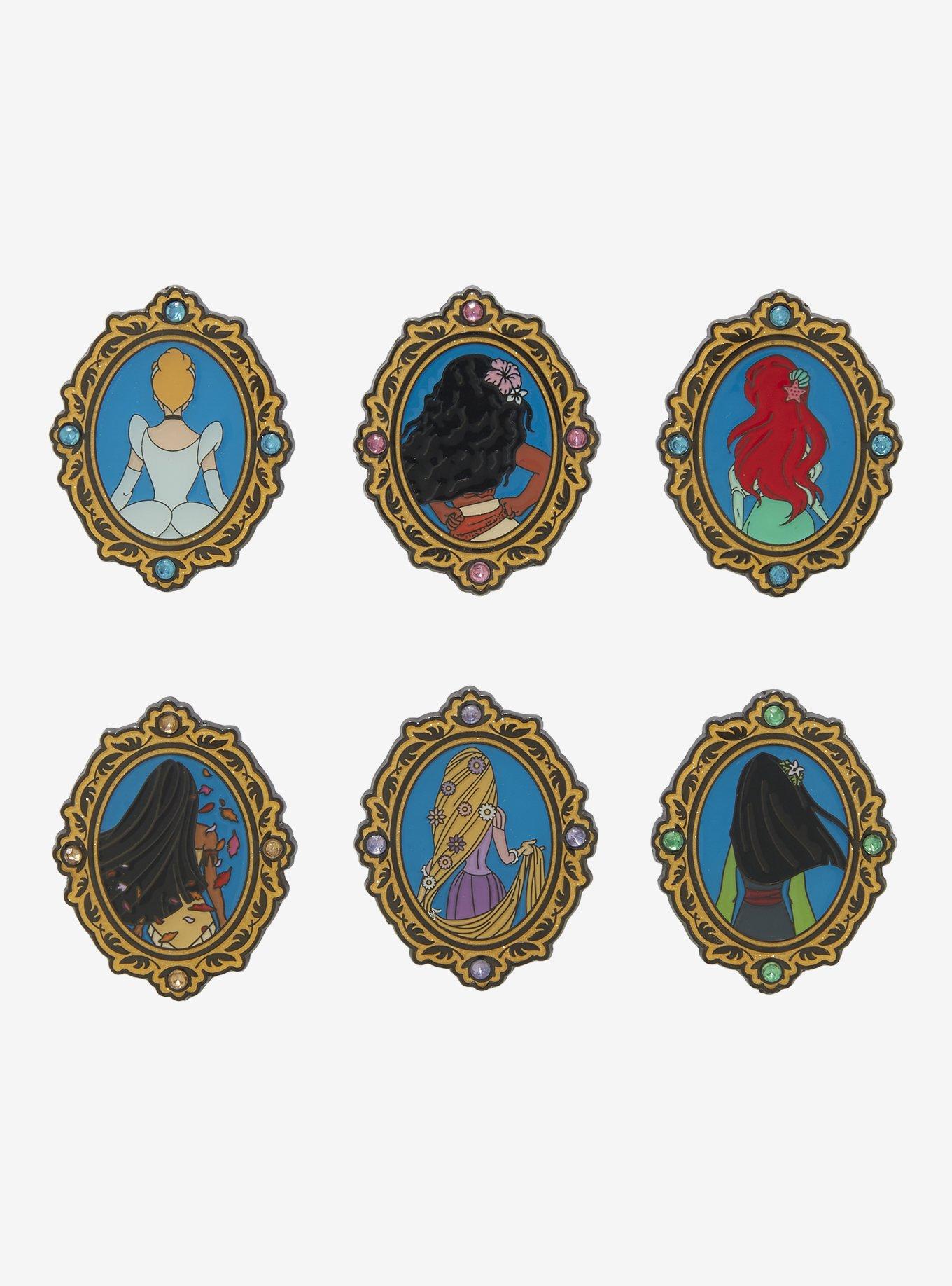 Loungefly Disney Princess Back Portrait Blind Box Enamel Pin, , hi-res
