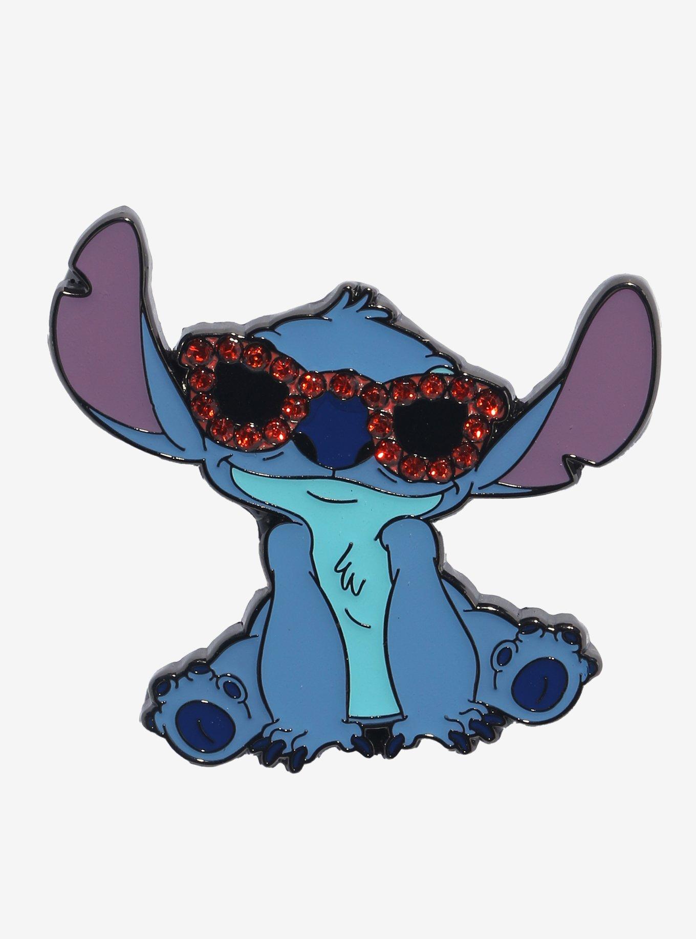 Loungefly Disney Stitch Rhinestone Sunglasses Enamel Pin, , hi-res