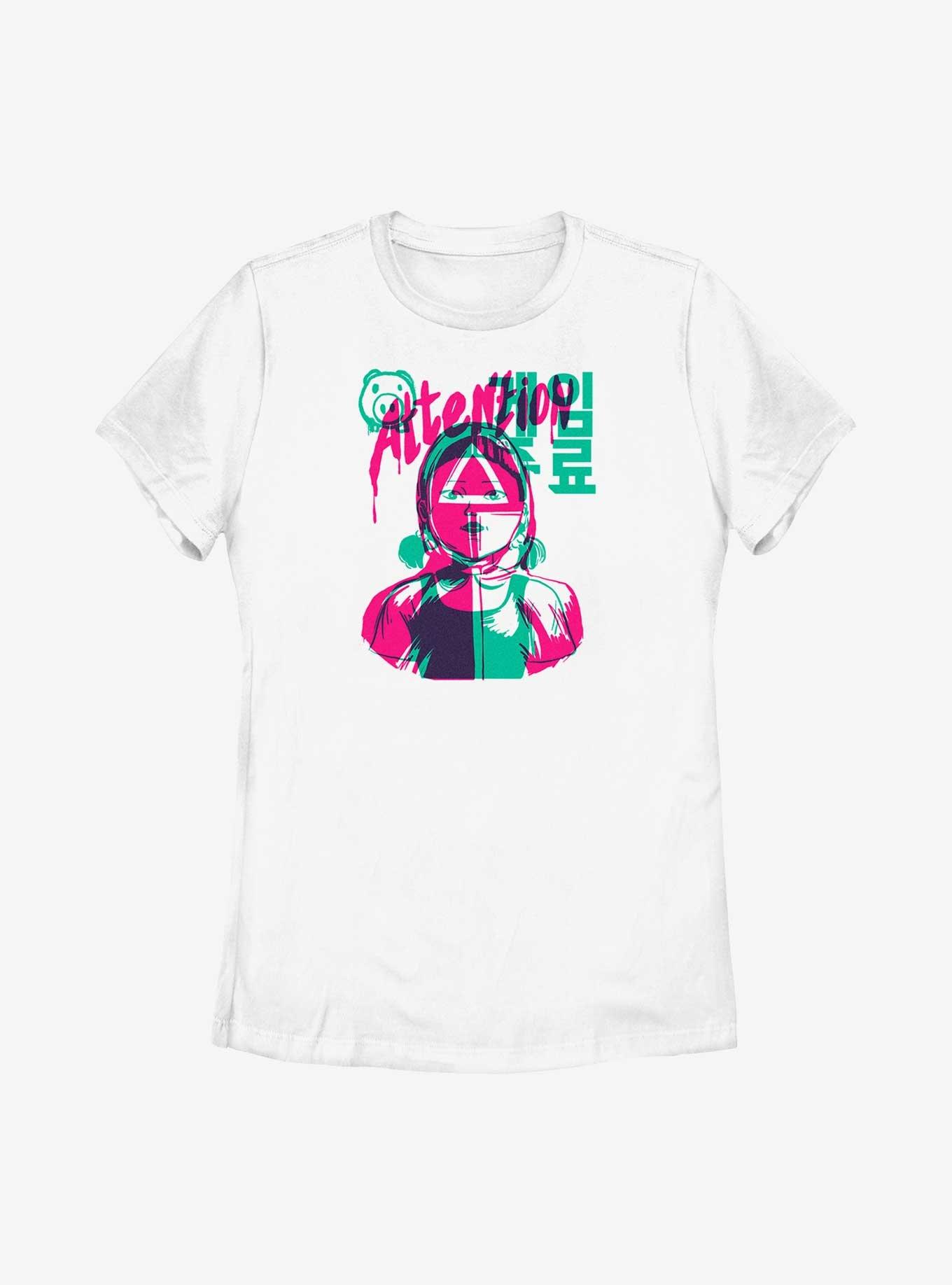 Squid Game Attention Doll Womens T-Shirt