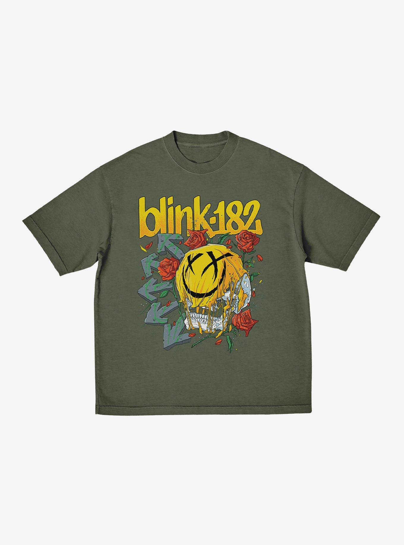 Blink-182 Skull & Roses Logo Relaxed Fit Girls T-Shirt, , hi-res