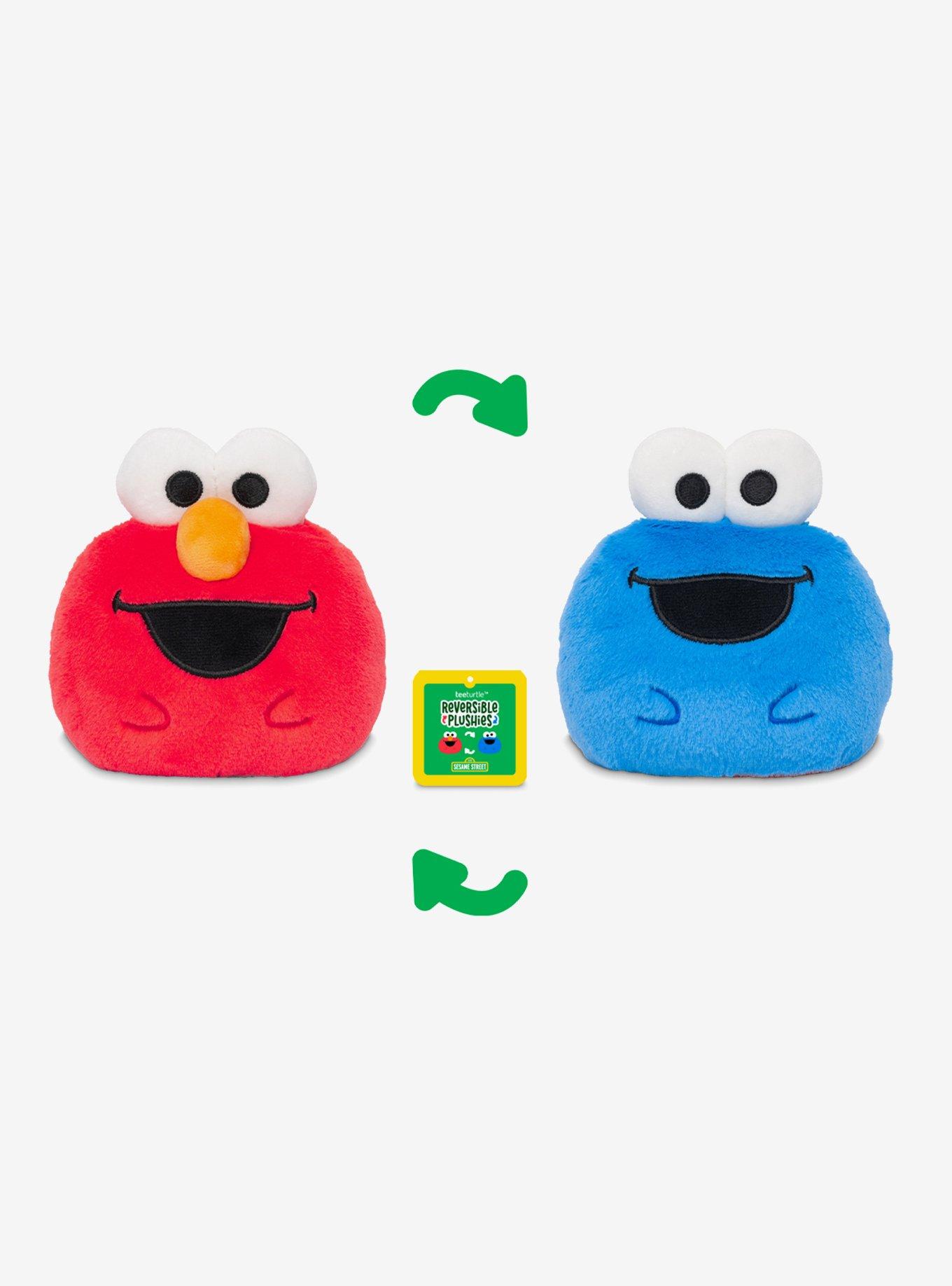 TeeTurtle Sesame Street Elmo & Cookie Monster 4 Inch Reversible Plush, , hi-res