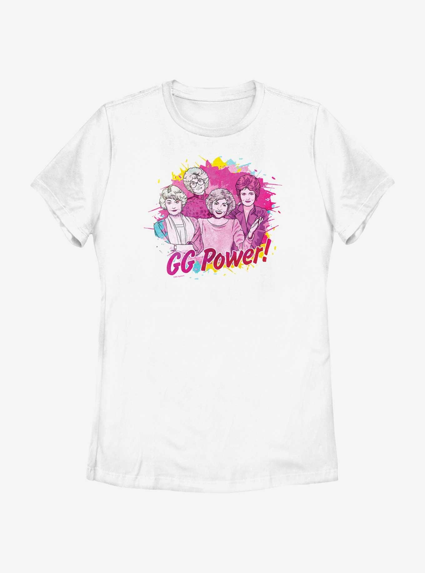 Golden Girls Gg Power Splash Color Womens T-Shirt, WHITE, hi-res