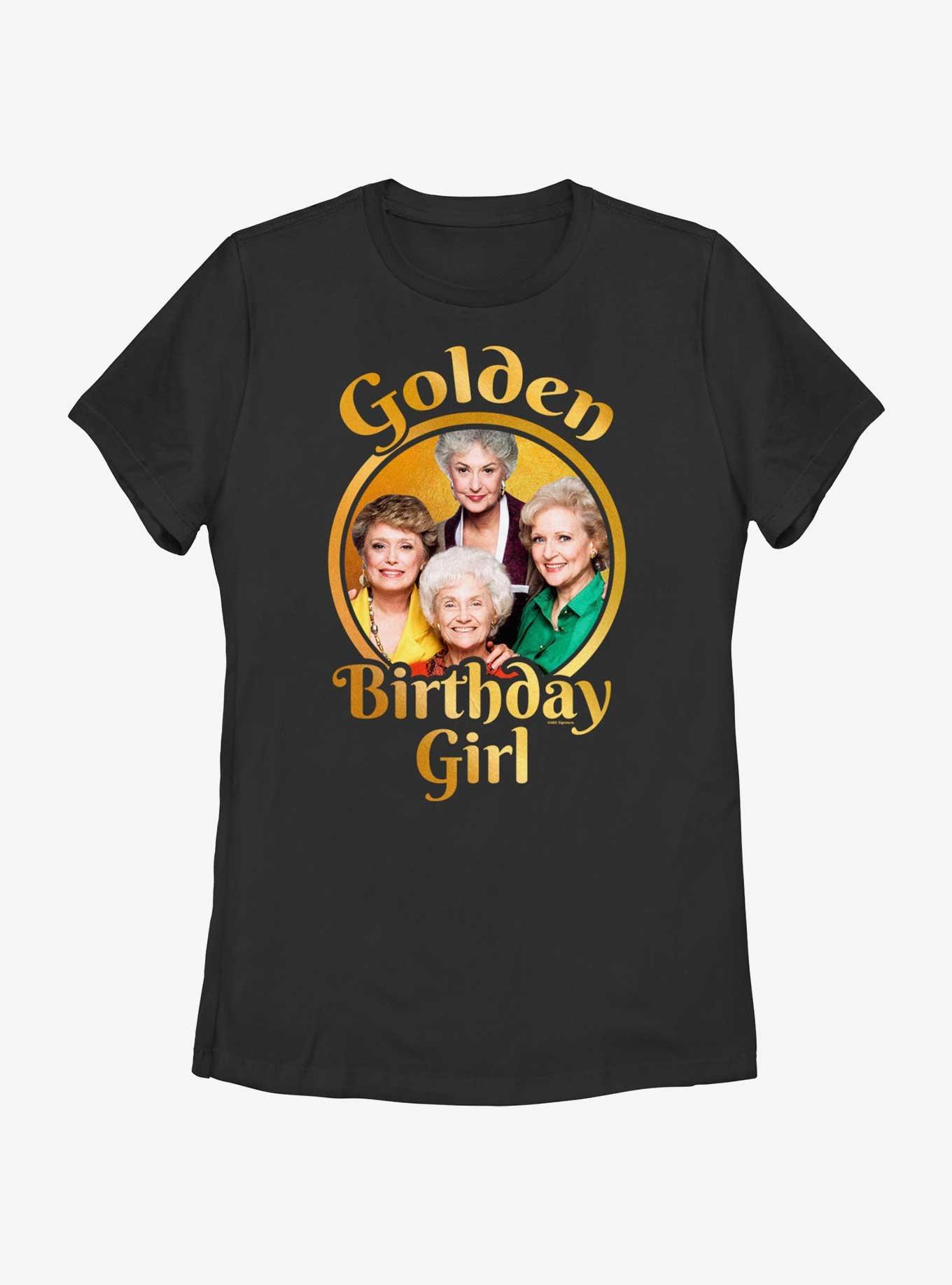 Golden Girls Golden Birthday Girl Womens T-Shirt, BLACK, hi-res