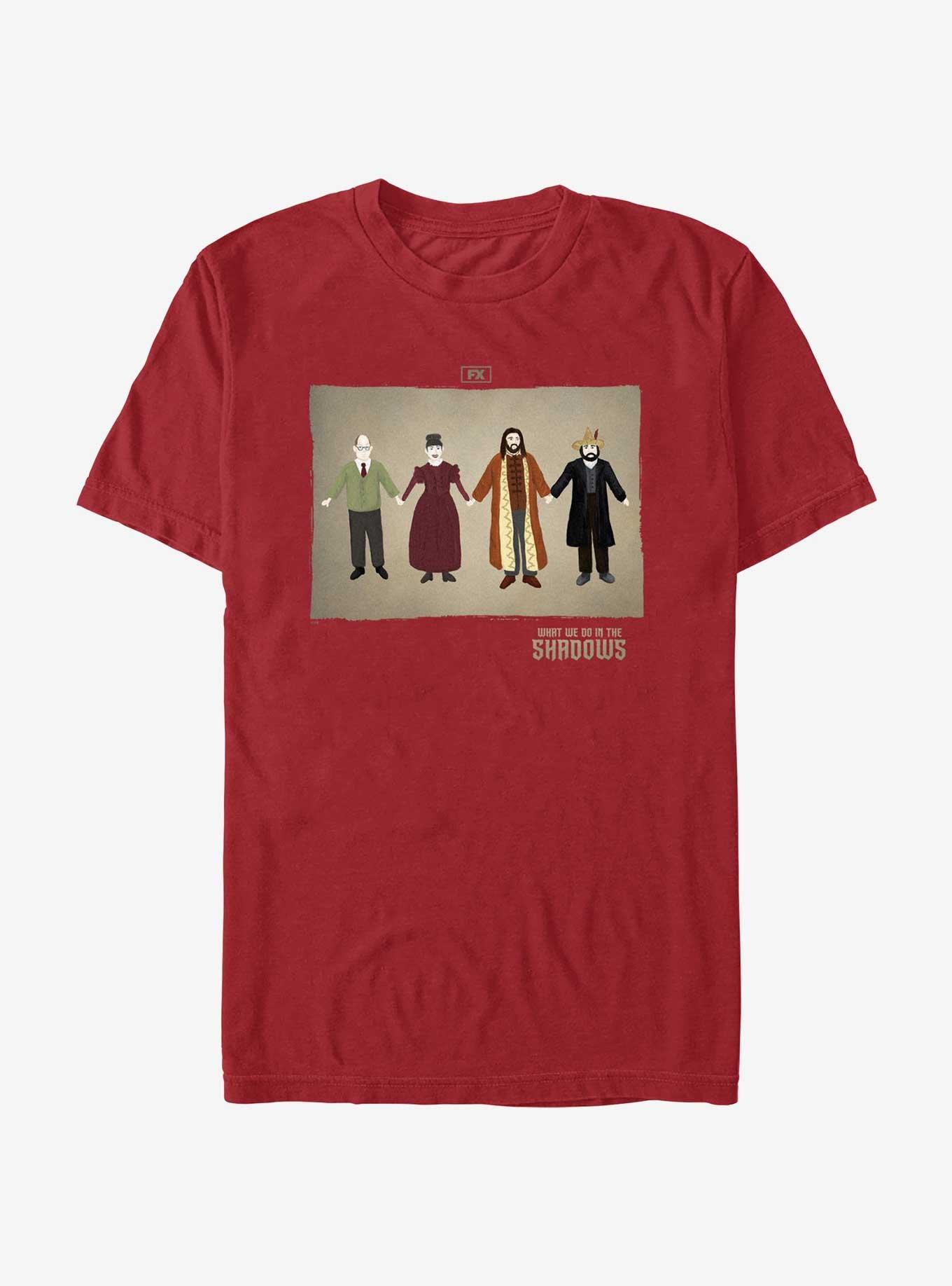 What We Do In The Shadows Painting Group T-Shirt, CARDINAL, hi-res