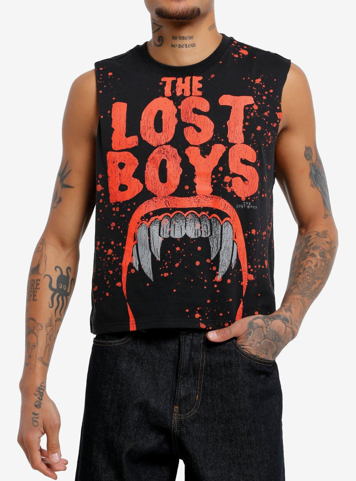 The Lost Boys Fangs Crop Muscle Tank Top, , hi-res