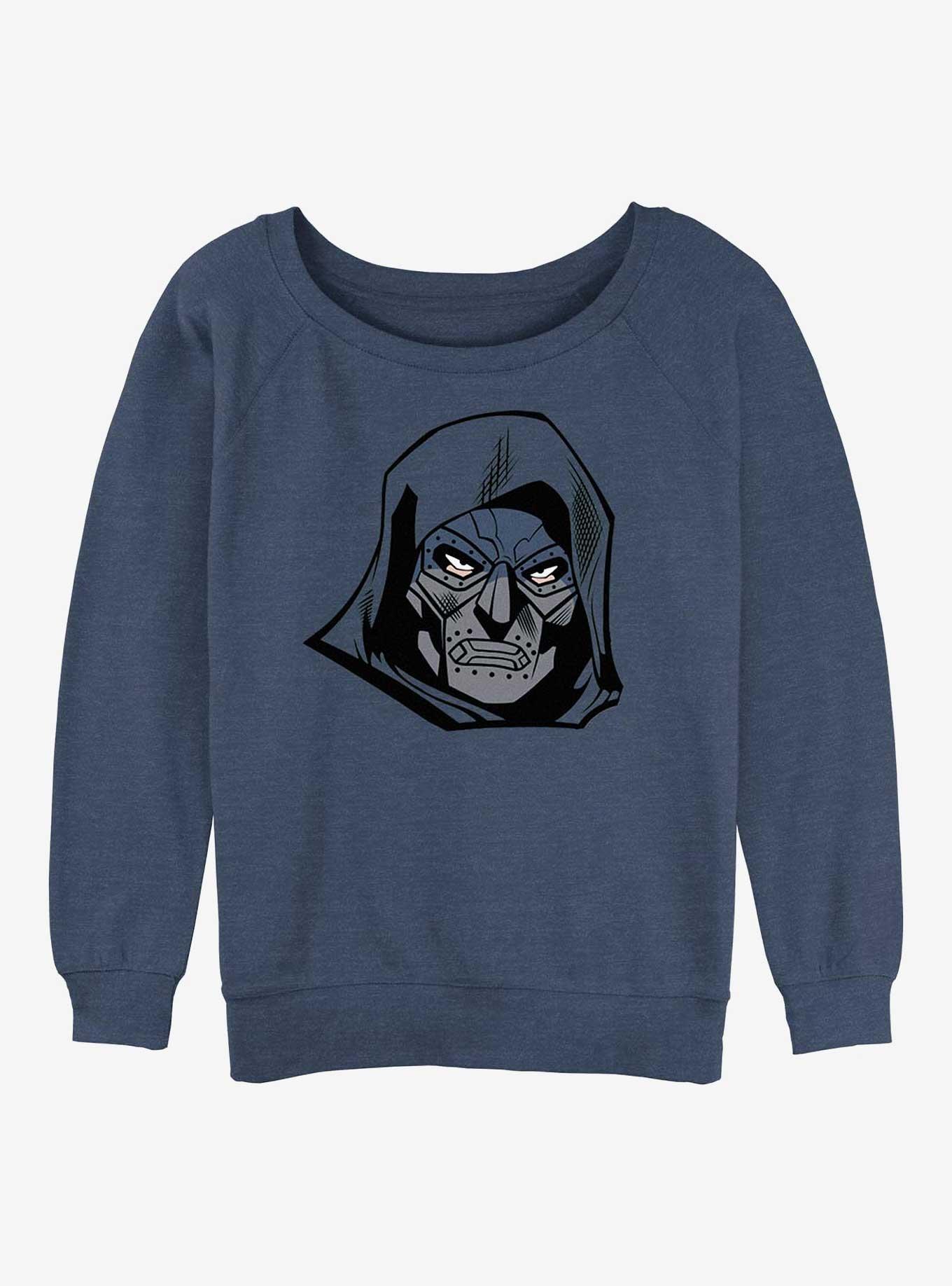 Marvel Fantastic Four Doom Face Girls Slouchy Sweatshirt