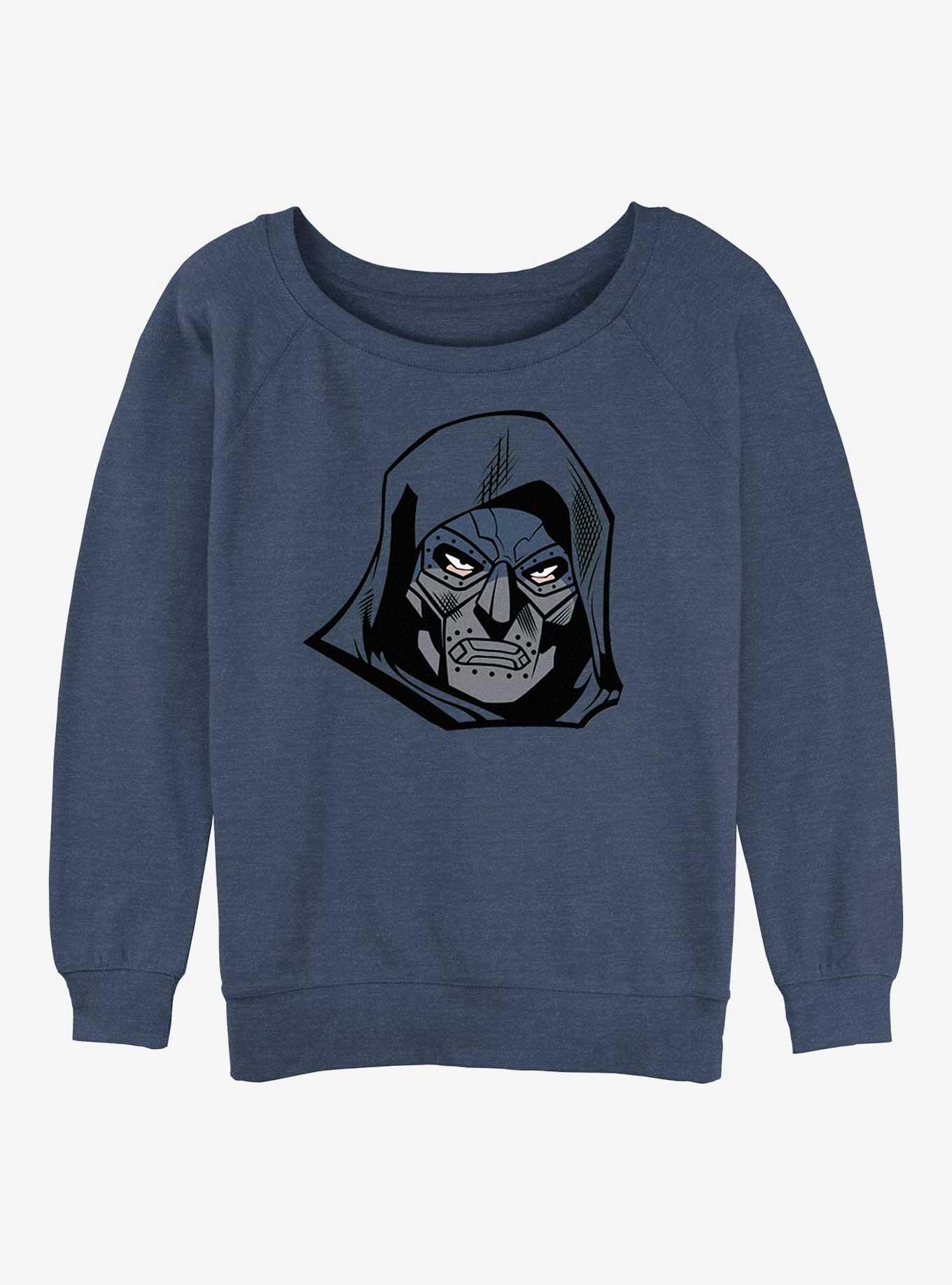 Marvel Fantastic Four Doom Face Girls Slouchy Sweatshirt, , hi-res