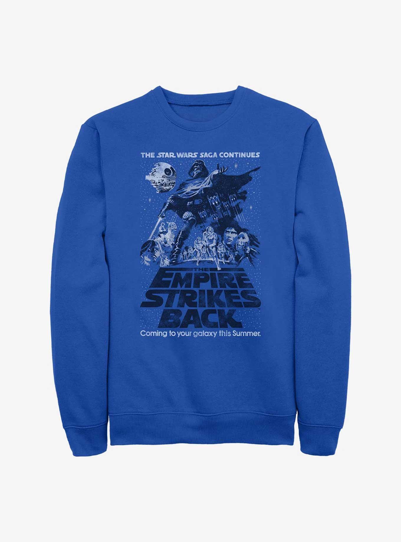 Star Wars Empire Strikes Back Continuing Saga Sweatshirt, ROYAL, hi-res