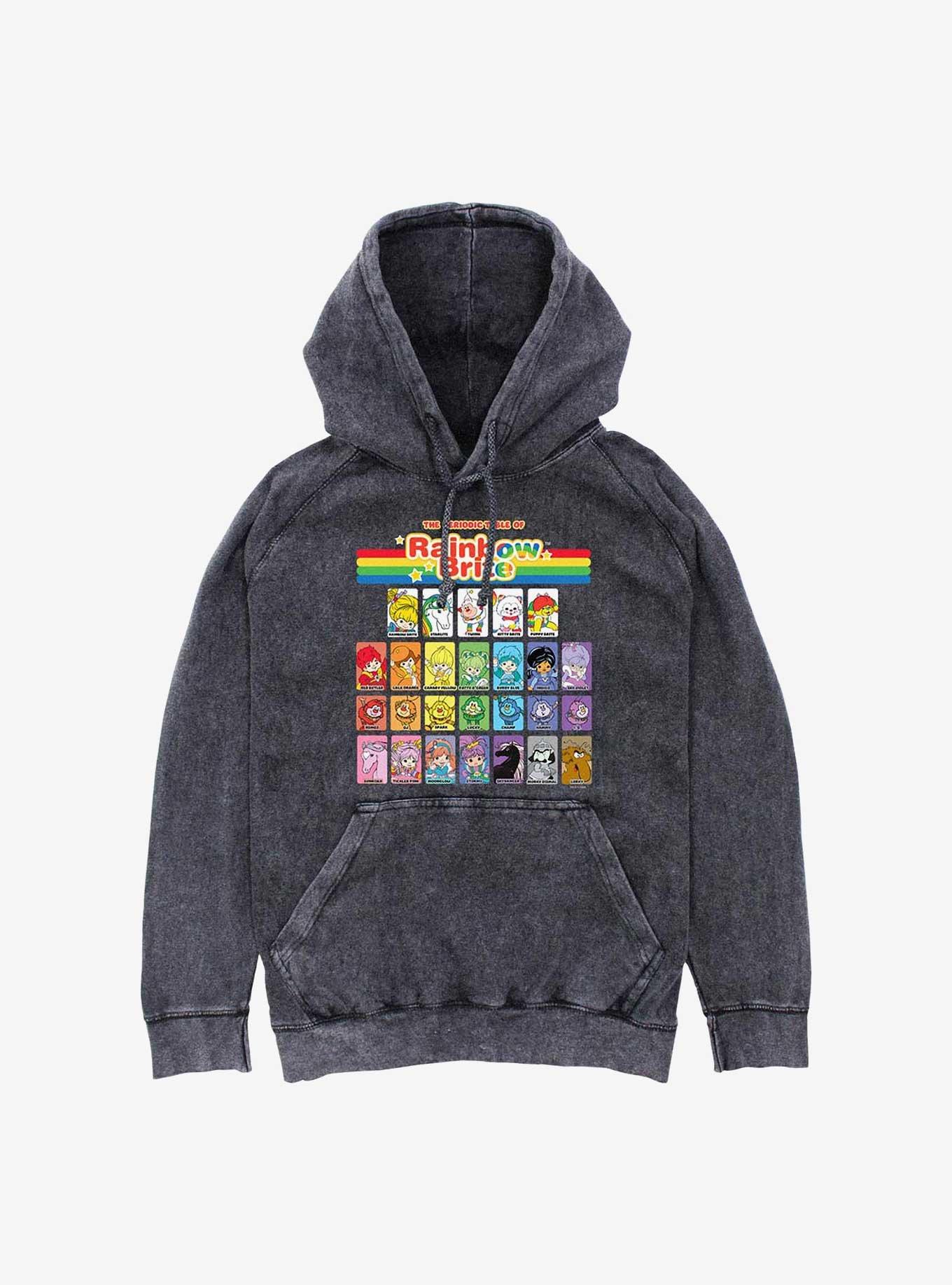 Rainbow Brite Table Of Color Mineral Wash Hoodie, , hi-res