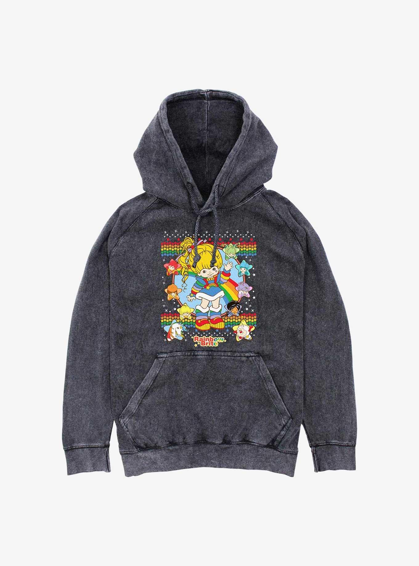 Rainbow Brite Ugly Christmas Sweater Pattern Mineral Wash Hoodie, , hi-res