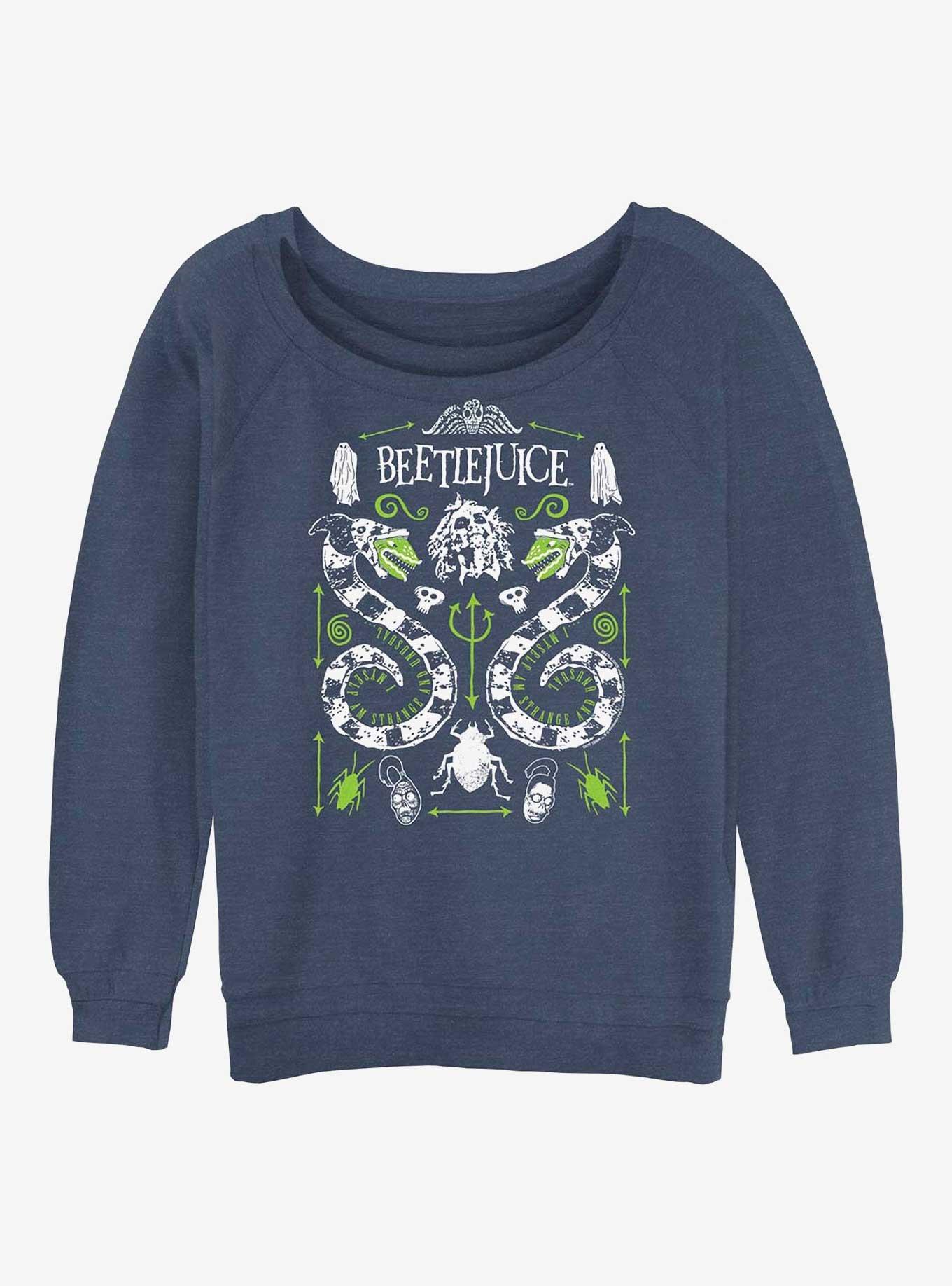 Beetlejuice Sandworm Folk Girls Slouchy Sweatshirt