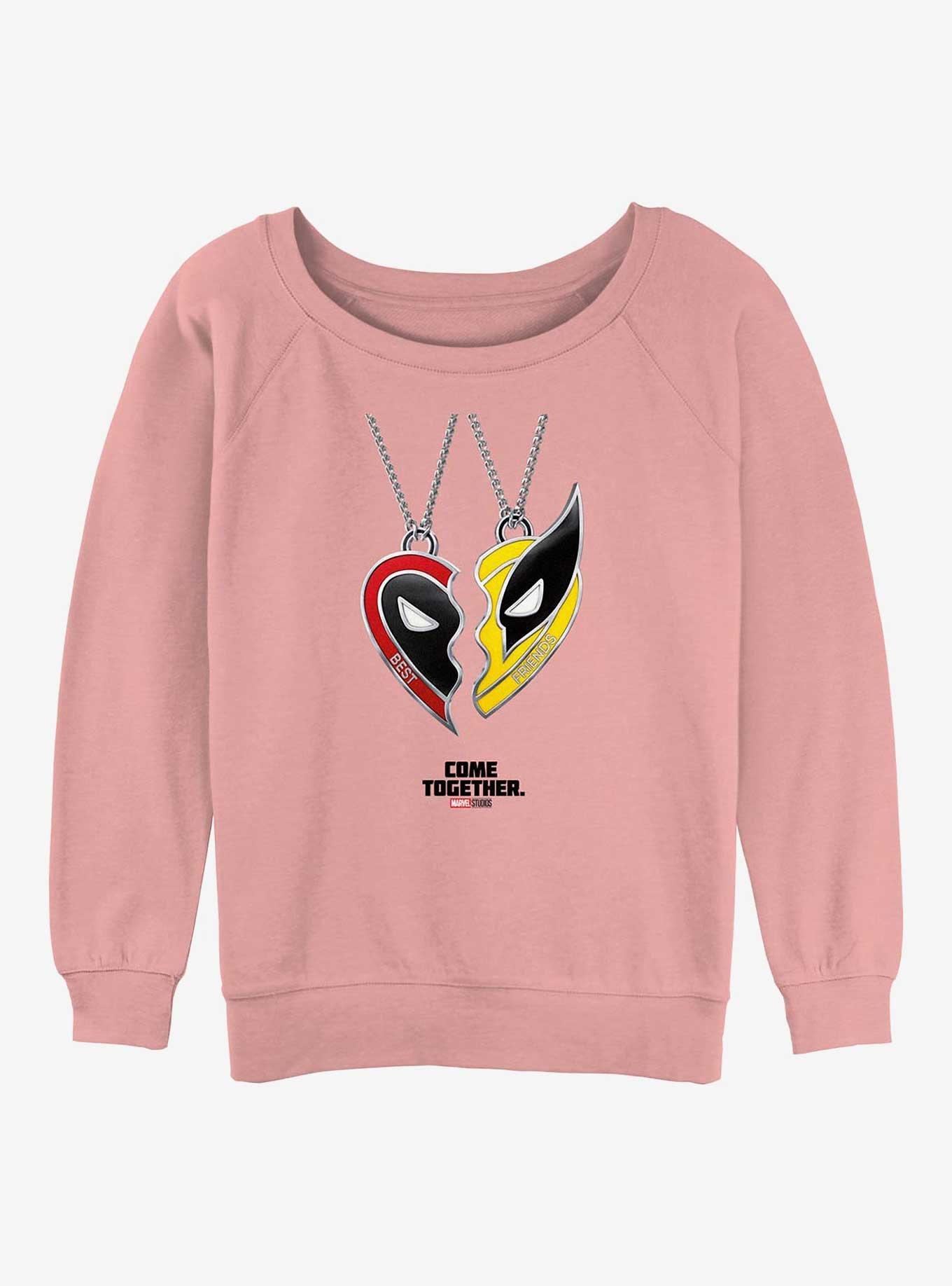 Deadpool 3 Best Friend Necklace Girls Slouchy Sweatshirt, , hi-res