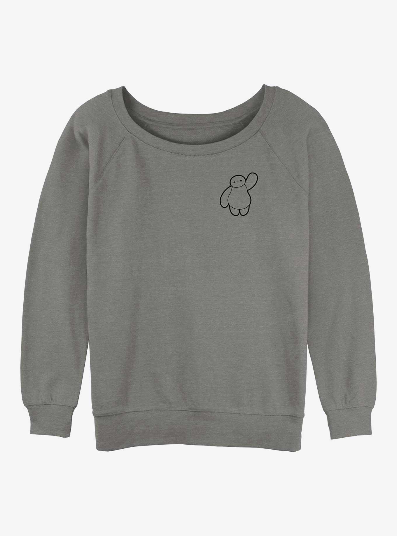 Disney Big Hero 6 Vintage Line Baymax Girls Slouchy Sweatshirt, GRAY HTR, hi-res