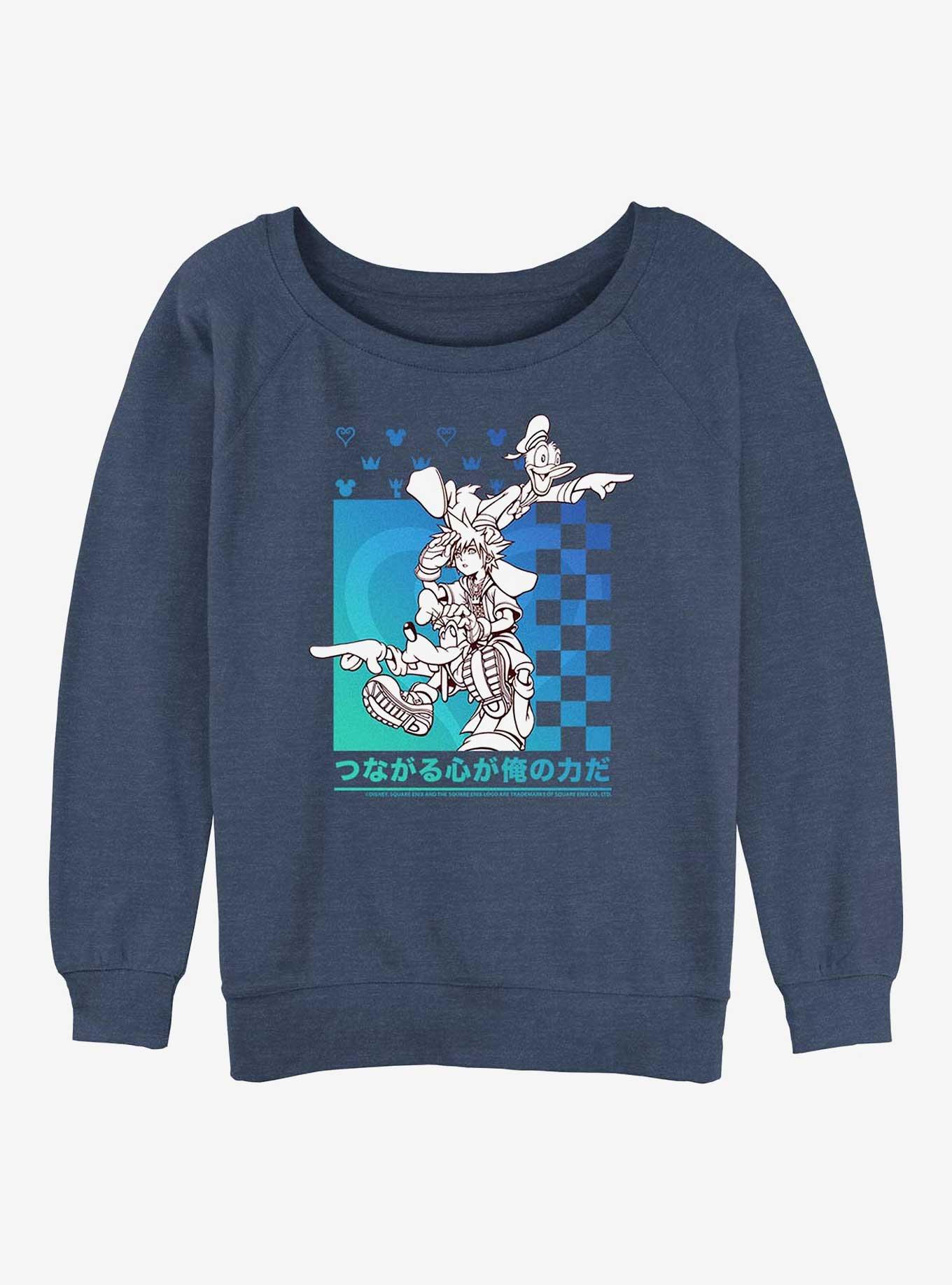 Disney Kingdom Hearts Power Friends Girls Slouchy Sweatshirt, , hi-res