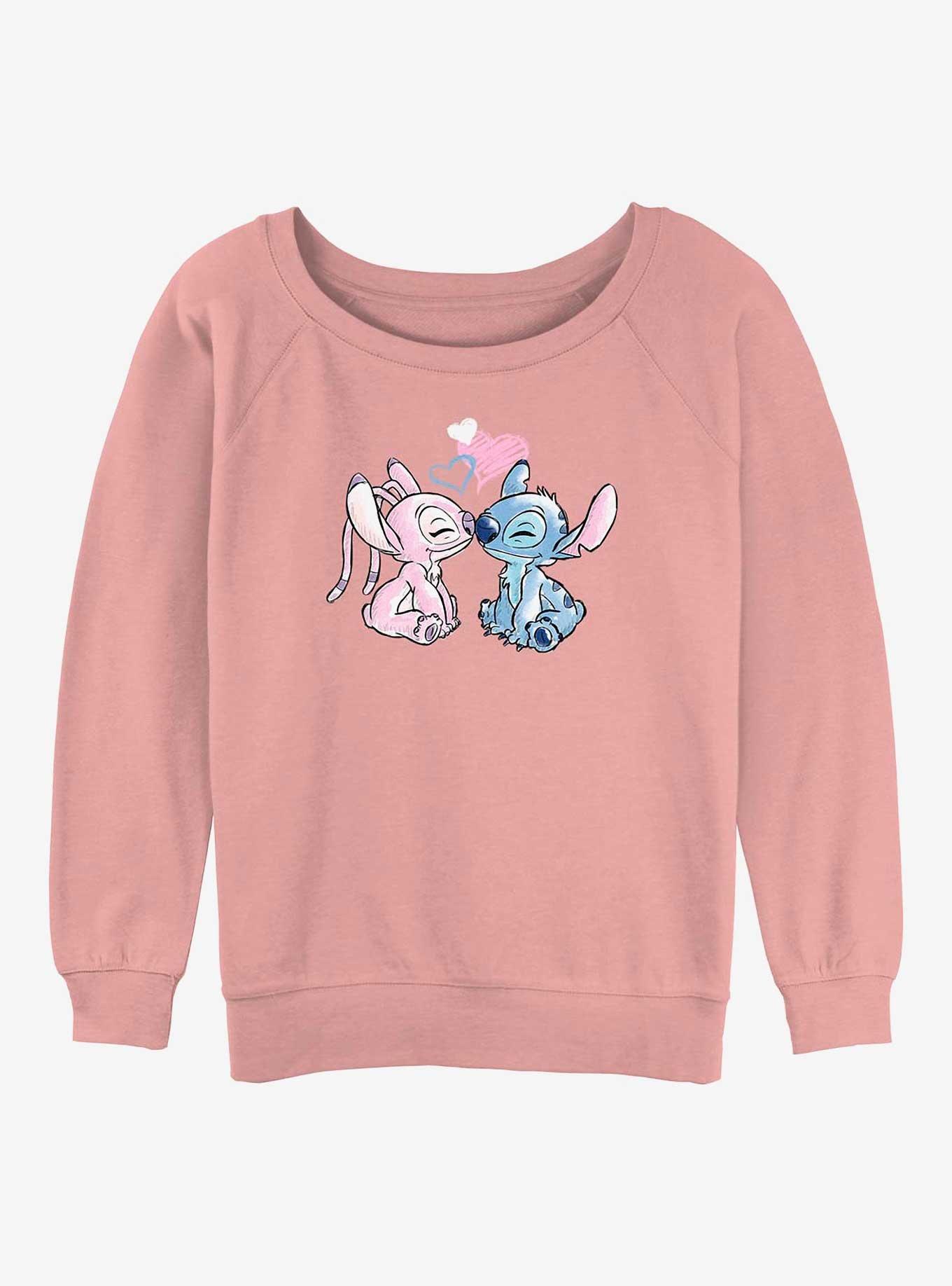 Disney Lilo & Stitch Stitch Angel Girls Slouchy Sweatshirt, , hi-res