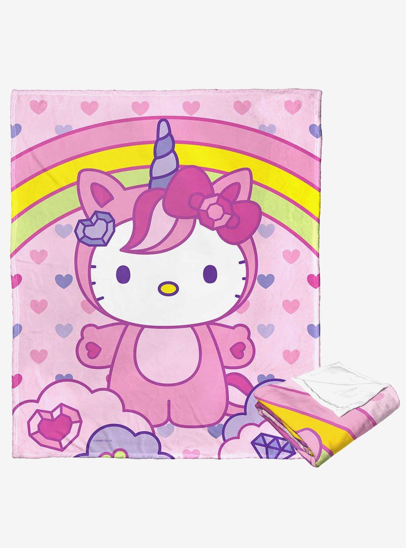 Hello Kitty Love And Unicorns Silk Touch Throw Blanket, , hi-res