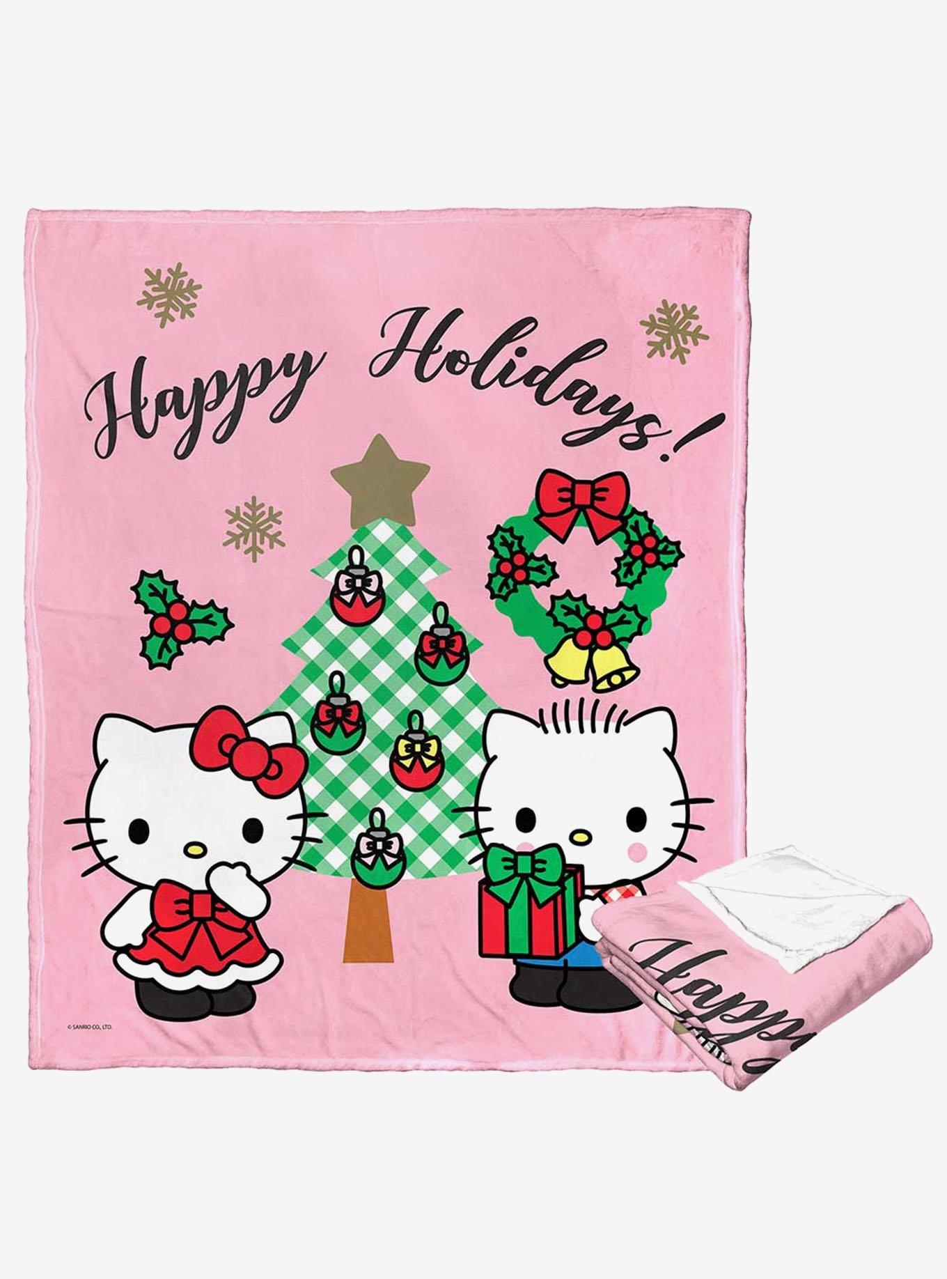 Hello Kitty Mistletoe Silk Touch Throw Blanket, , hi-res