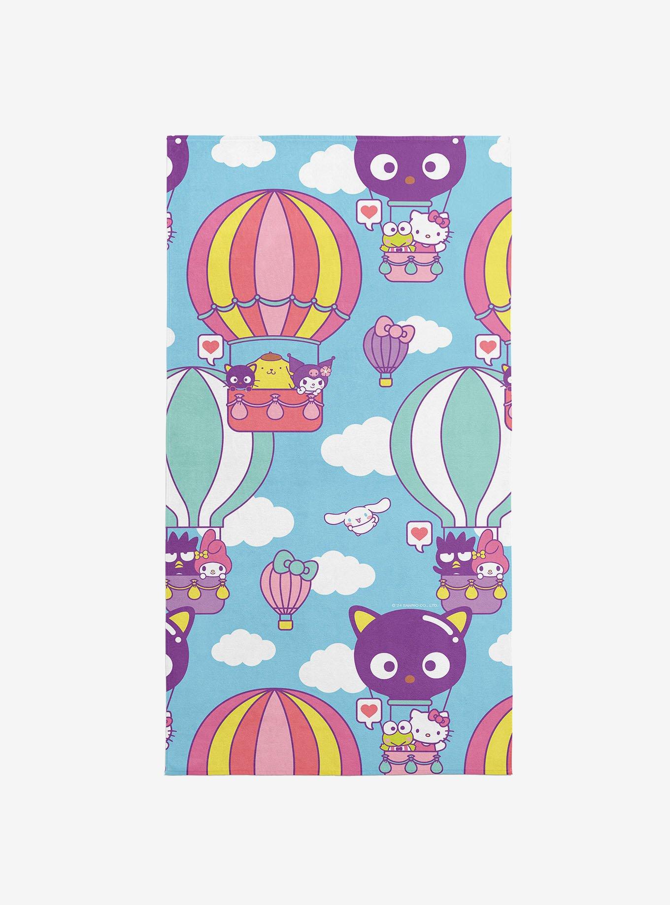 Sanrio Hello Kitty & Friends Hot Air Trip Beach Towel, , hi-res