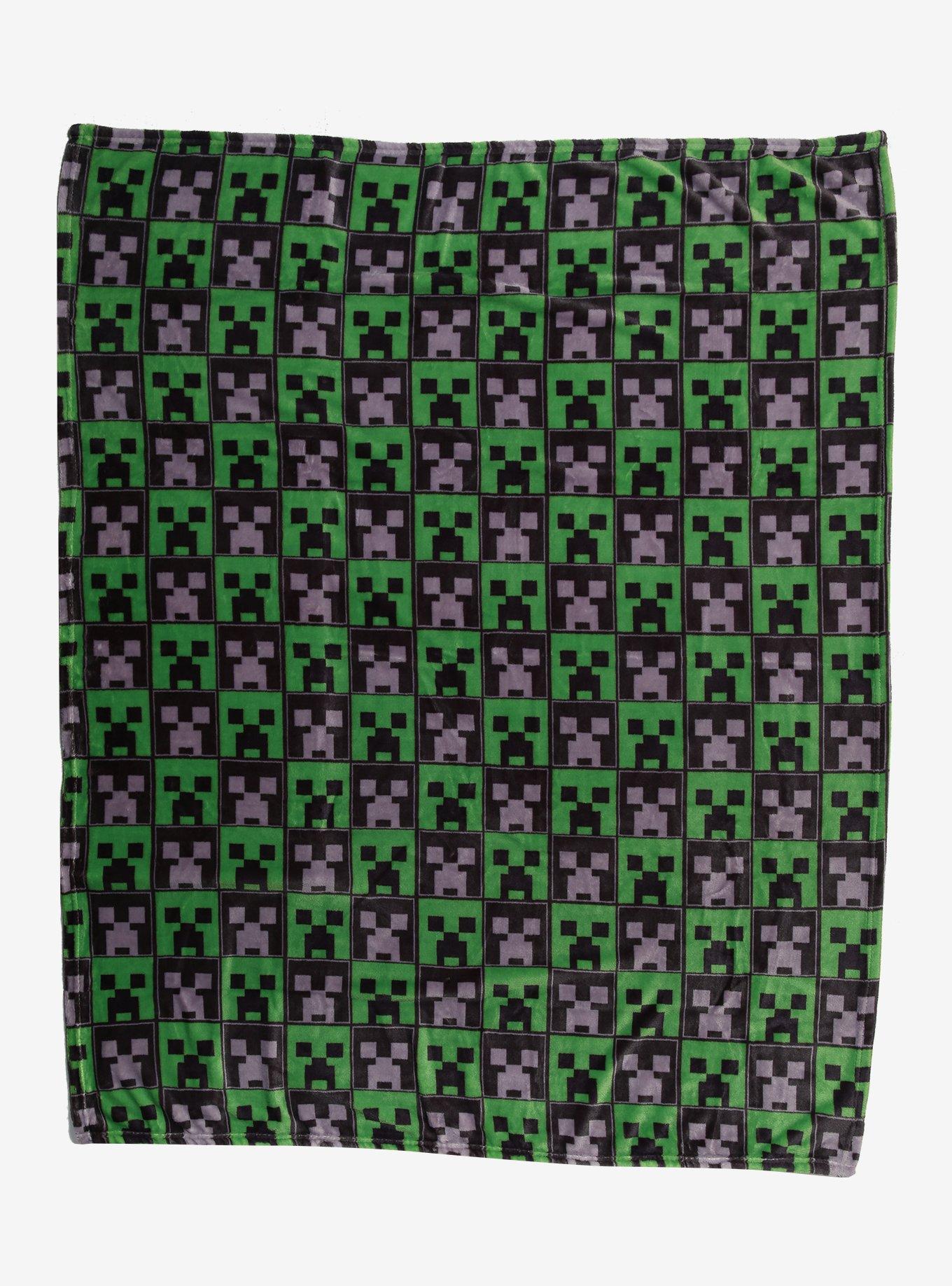 Minecraft Creeper Checker Throw Blanket, , hi-res