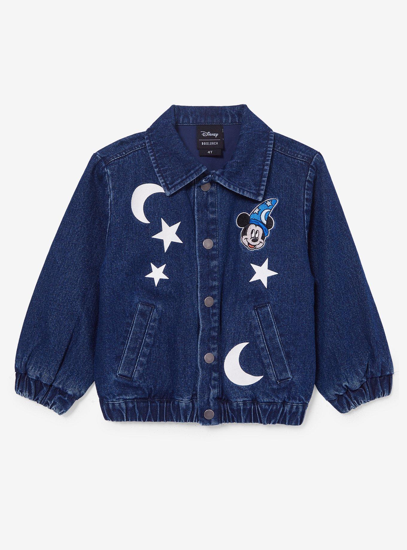 Disney Fantasia Sorcerer Mickey Toddler Glow-in-the-Dark Denim Jacket - BoxLunch Exclusive, , hi-res