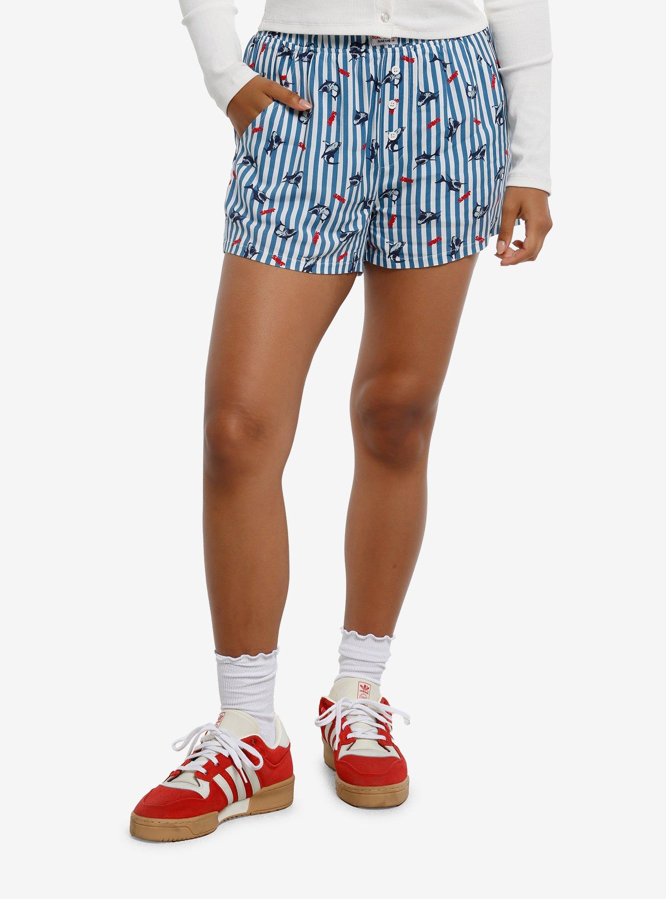 Her Universe Jaws Icons Stripe Girls Lounge Shorts, , hi-res