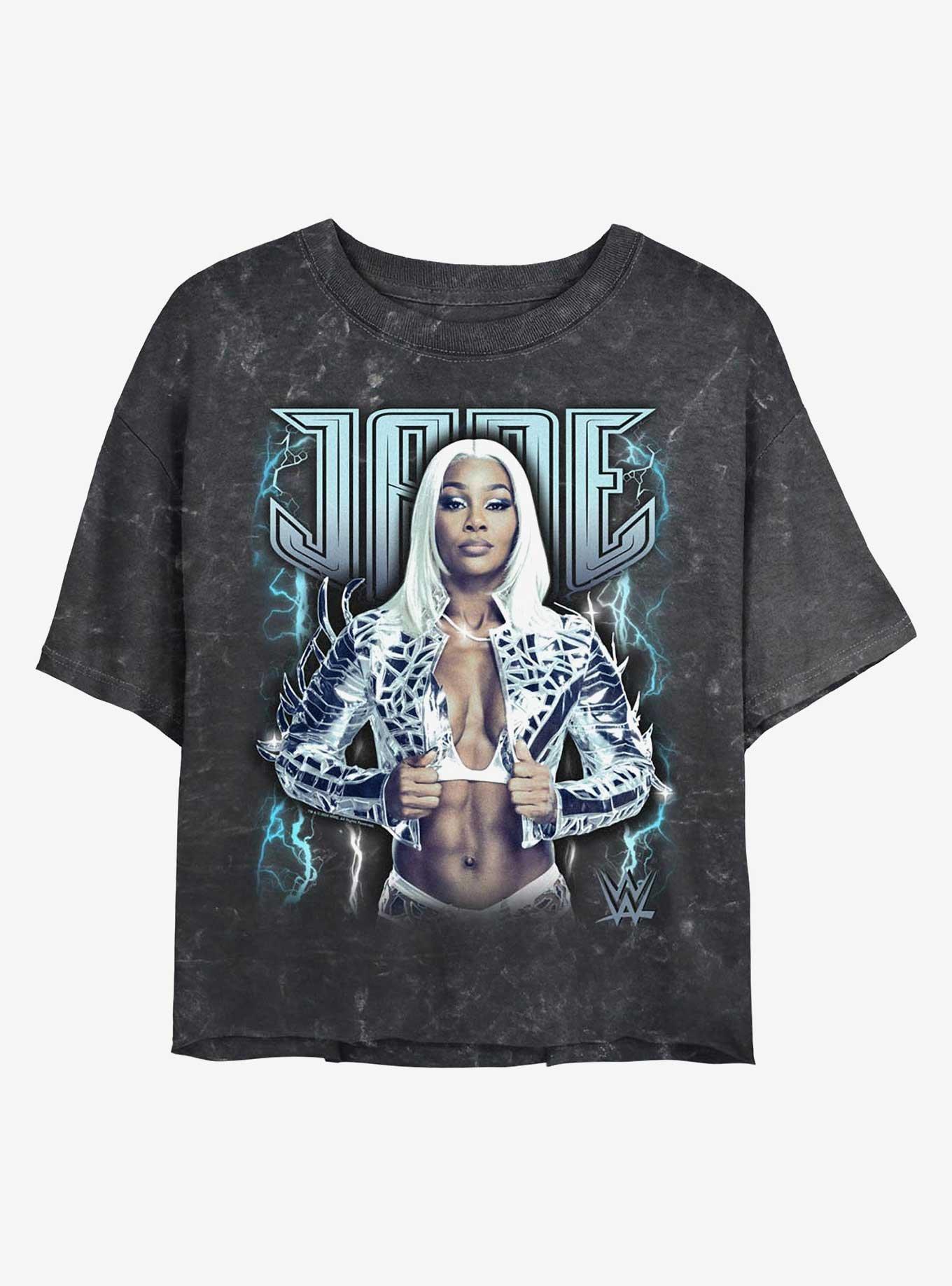 WWE Jade Cargill Storm Portrait Mineral Wash Womens Crop T-Shirt, , hi-res