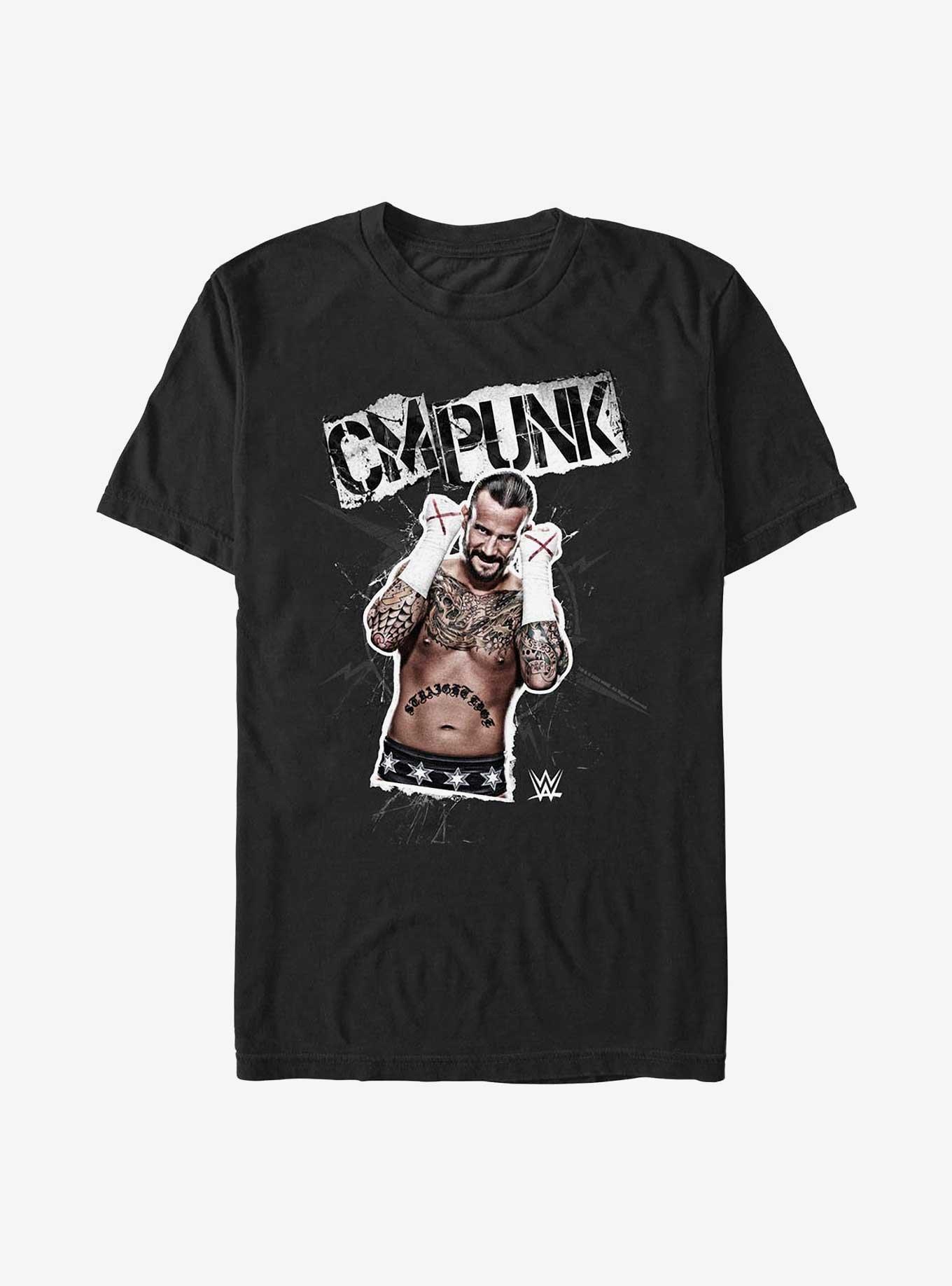 WWE CM Punk Cutout Portrait T-Shirt, , hi-res