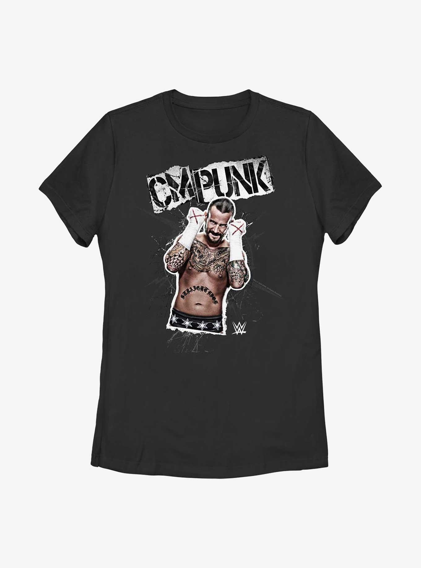 WWE CM Punk Cutout Portrait Womens T-Shirt, , hi-res