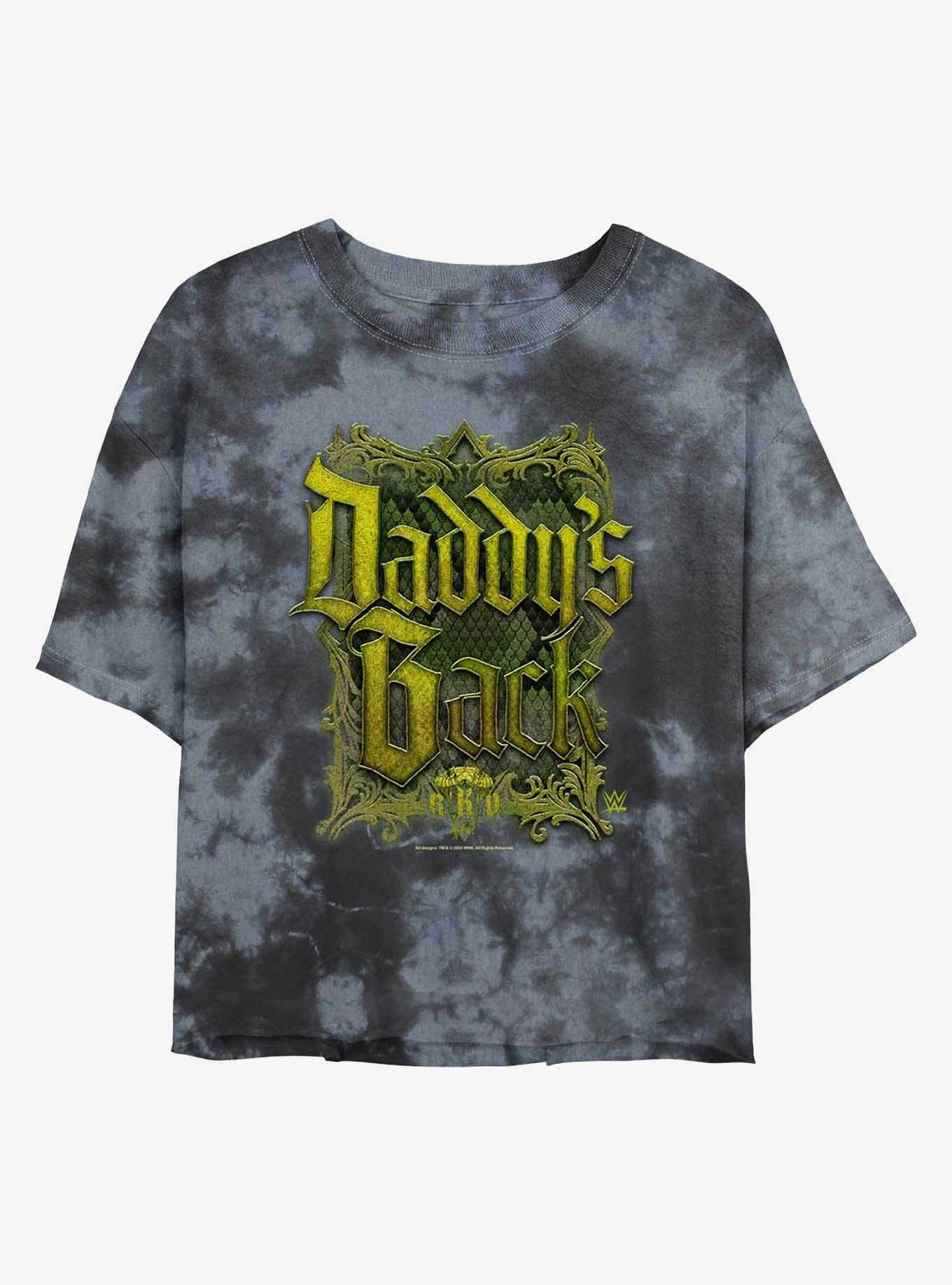 WWE Daddys Back RKO Randy Orton Tie Dye Crop Womens T-Shirt, , hi-res