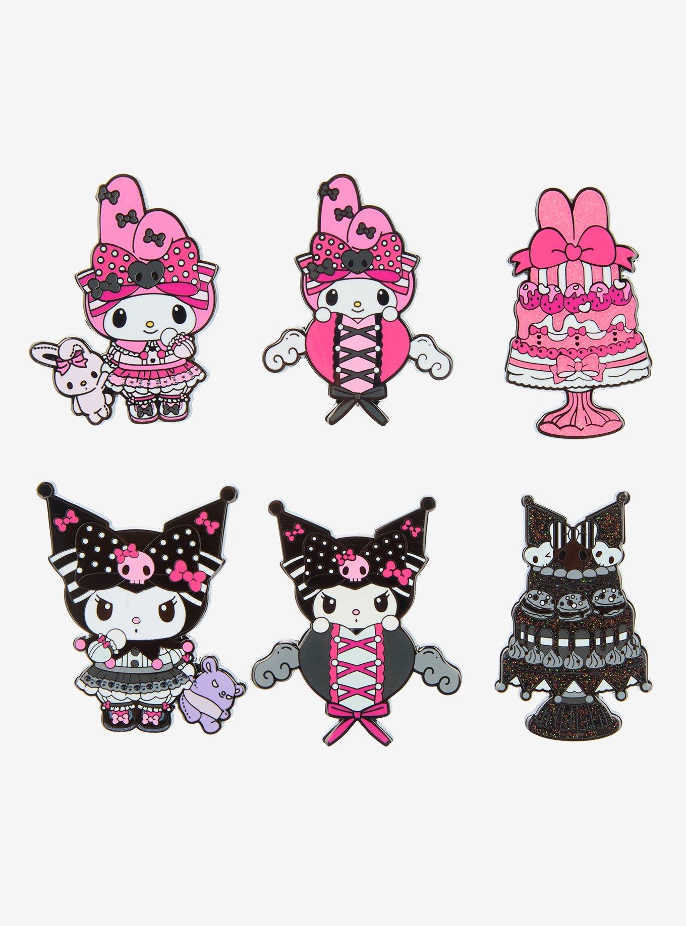 Loungefly Sanrio Kuromi & My Melody Black & Pink Blind Box Enamel Pin, , hi-res