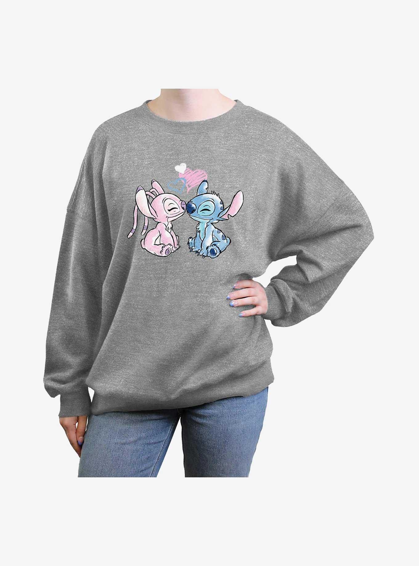 Disney Lilo & Stitch Stitch Angel Womens Oversized Sweatshirt, , hi-res