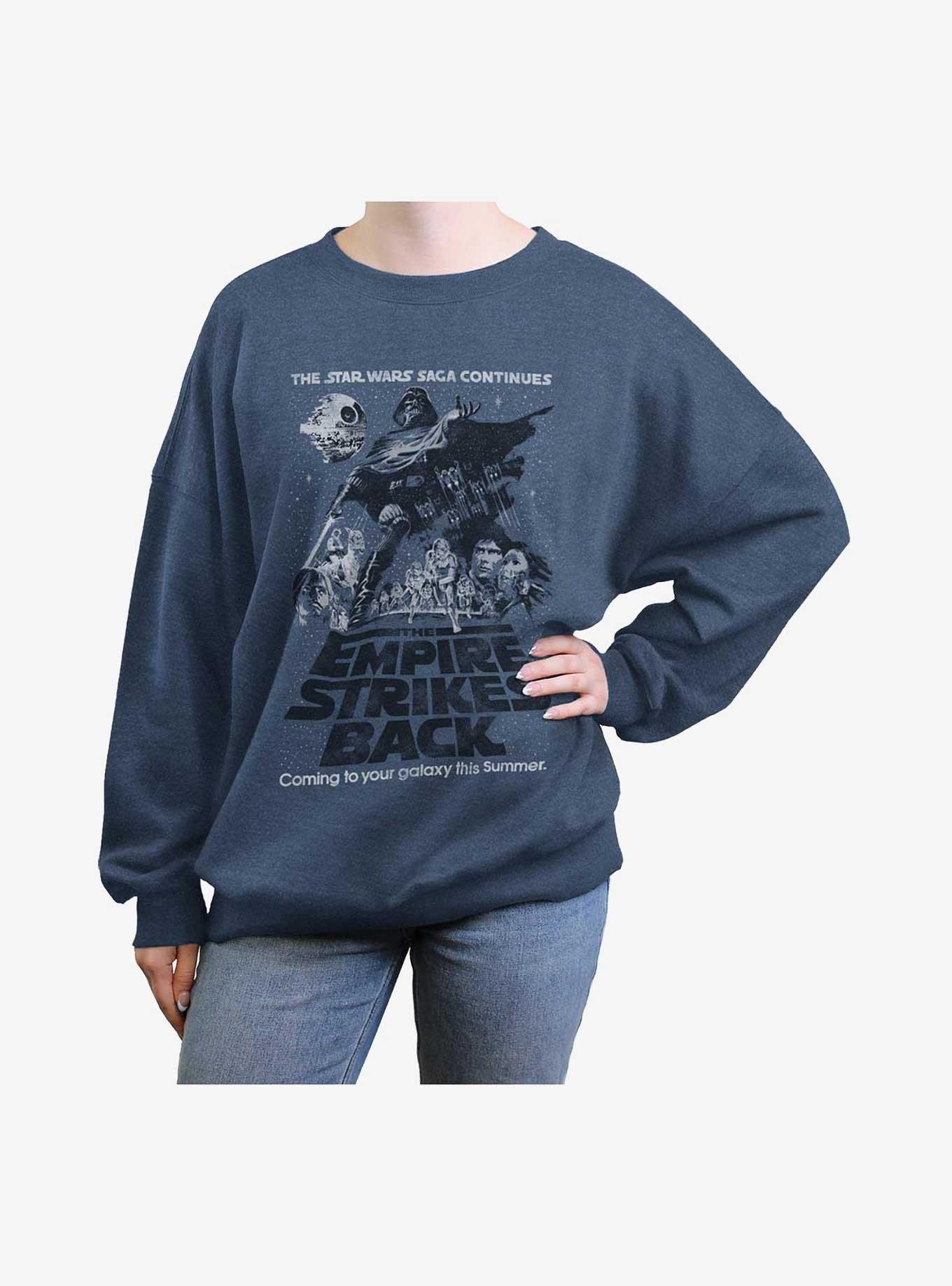 Star Wars Empire Strikes Back Continuing Saga Womens Oversized Sweatshirt, BLUEHTR, hi-res