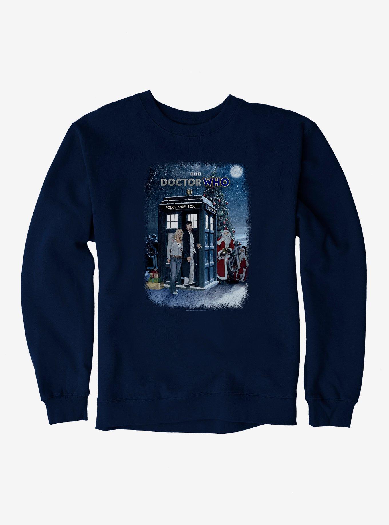 Doctor Who The Christmas Invasion Sweatshirt, NAVY, hi-res