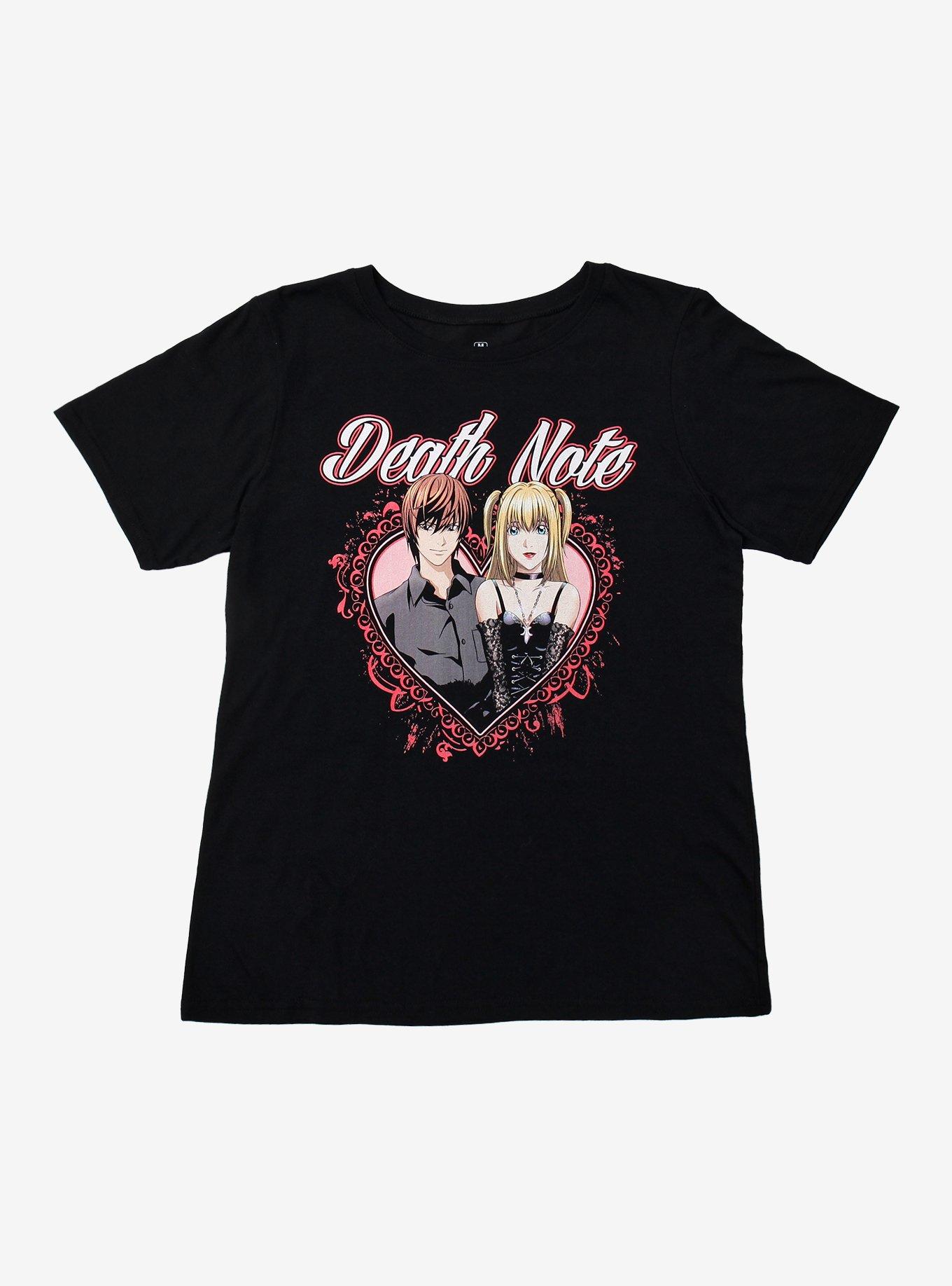 Death Note Misa & Light Heart Filigree Boyfriend Fit Girls T-Shirt, , hi-res