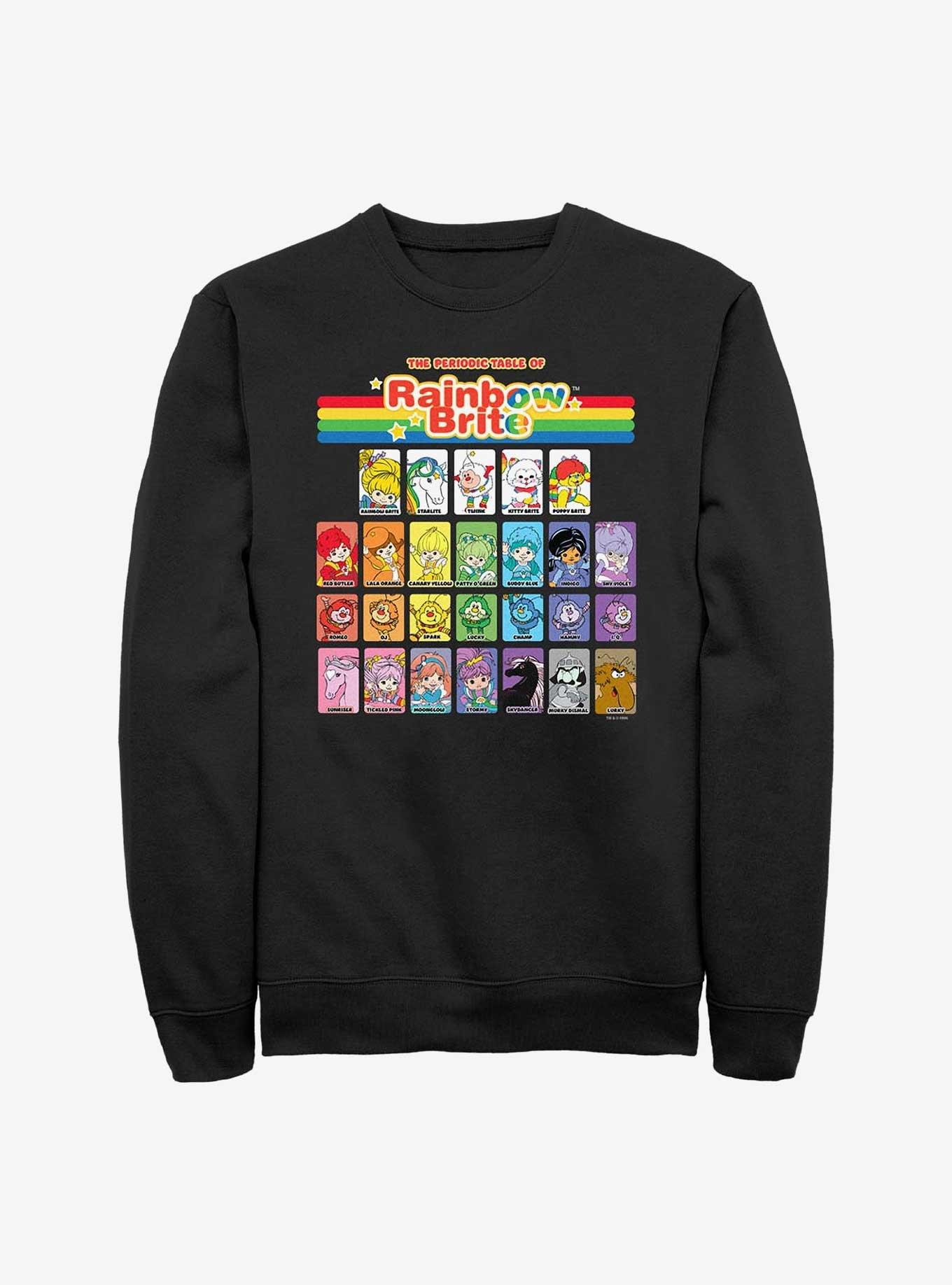 Rainbow Brite Table Of Color Sweatshirt, BLACK, hi-res