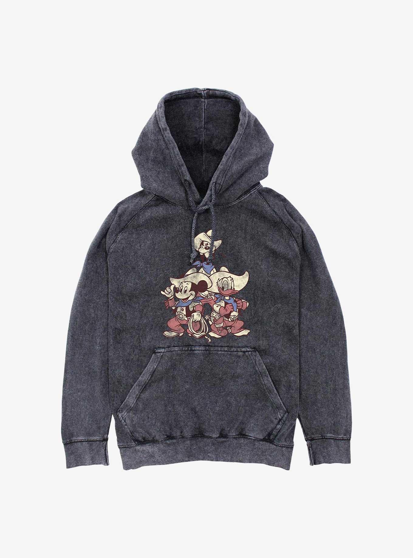 Disney Mickey Mouse Vintage Cowboys Mineral Wash Hoodie, , hi-res